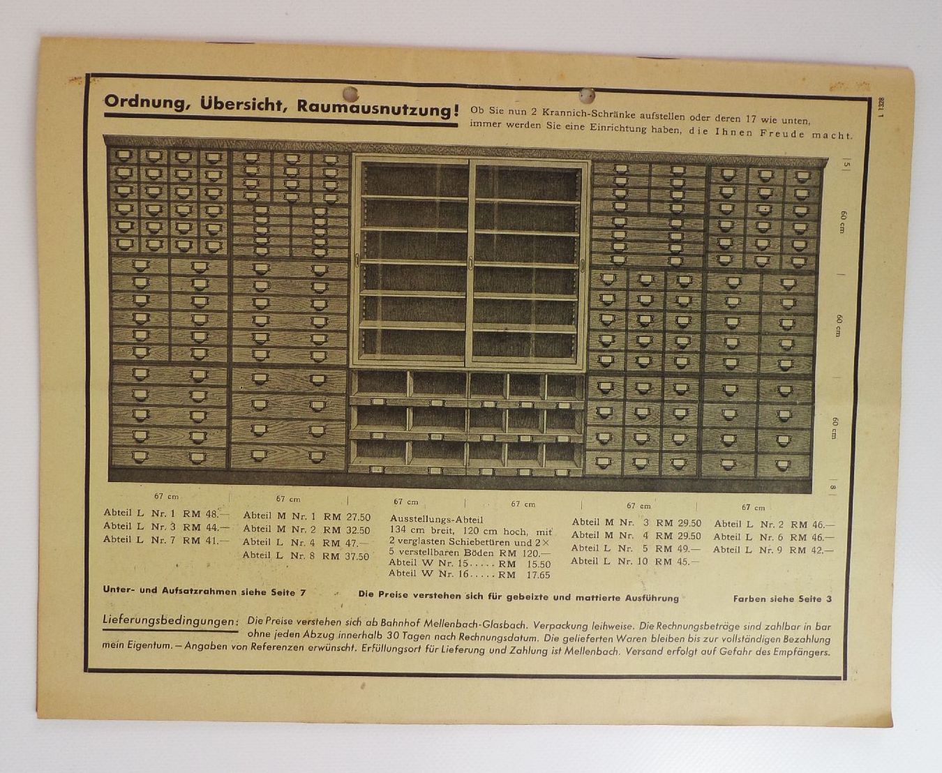 Alte Kataloge Krannich Schränke Büromöbel Mellenbach Thüringen um 1950