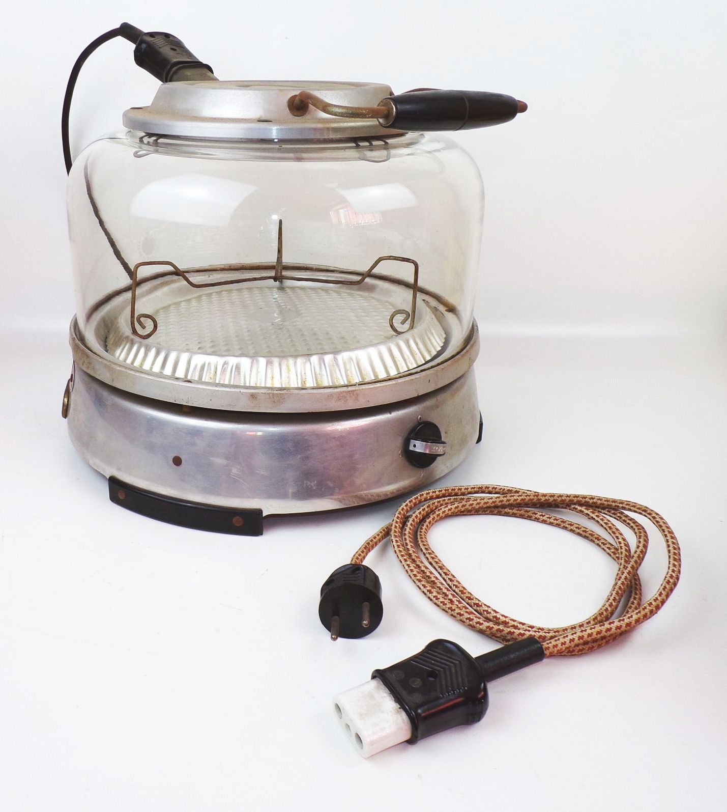 Rönsch Glasherd DDR Backwunder Glasglocke 