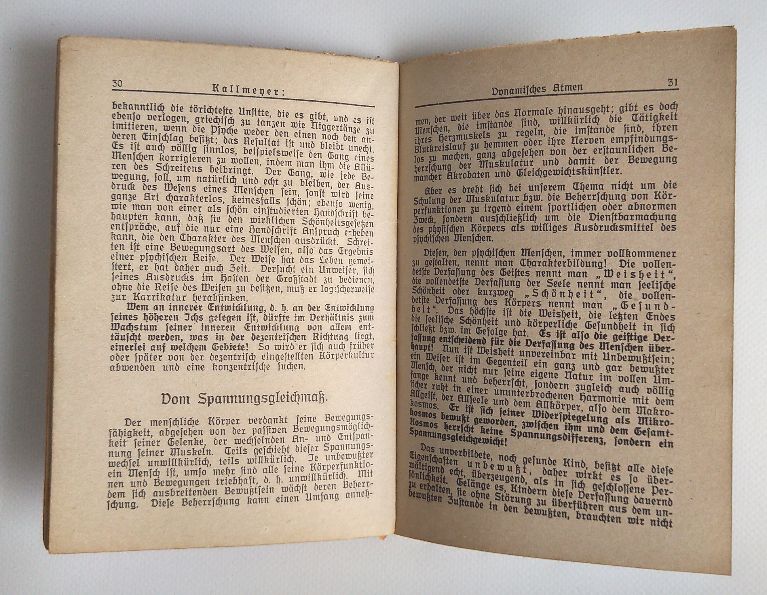 Dynamisches Atmen Konzentrische Gymnastik Ernst Kallmeyer 1927 Dynamisches Atmen Konzentrische Gymnastik Ernst Kallmeyer 1927
