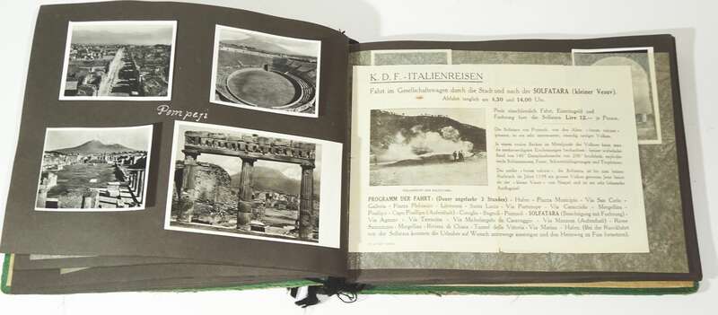 Kdf Fotoalbum 1938 Italien Mittelmeer Reise Fotos Speisekarten Reisebericht Fahrkarte Komplett Sierra Corduba