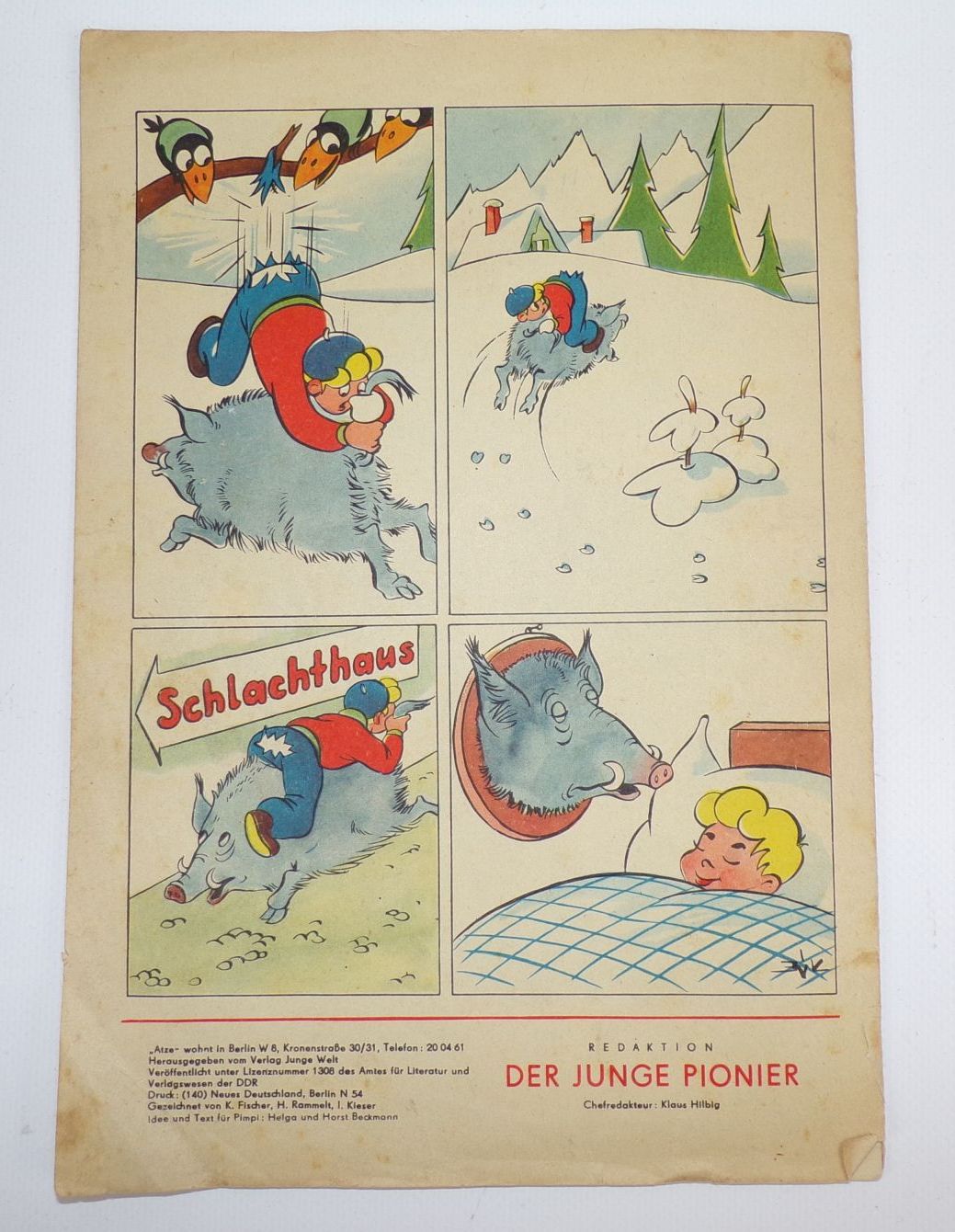 Alte Atze Heft 2 von 1957 Karl Stülpner Redaktion Der junge Pionier