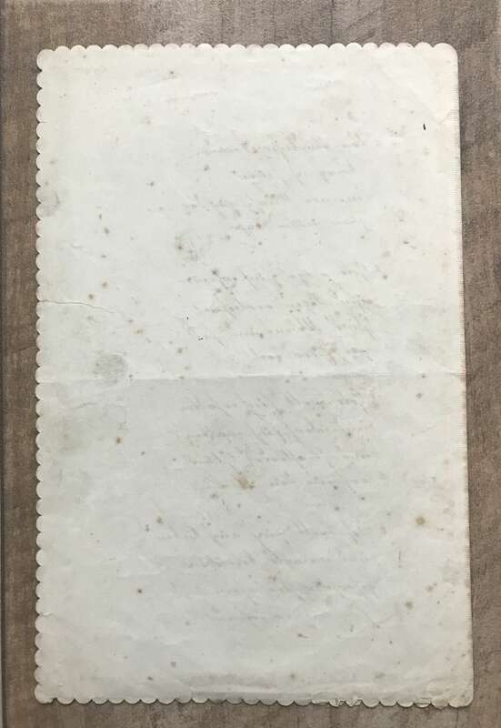 Glückwunsch zum neuen Jahre Brief 1885 Druck Gedenke mein