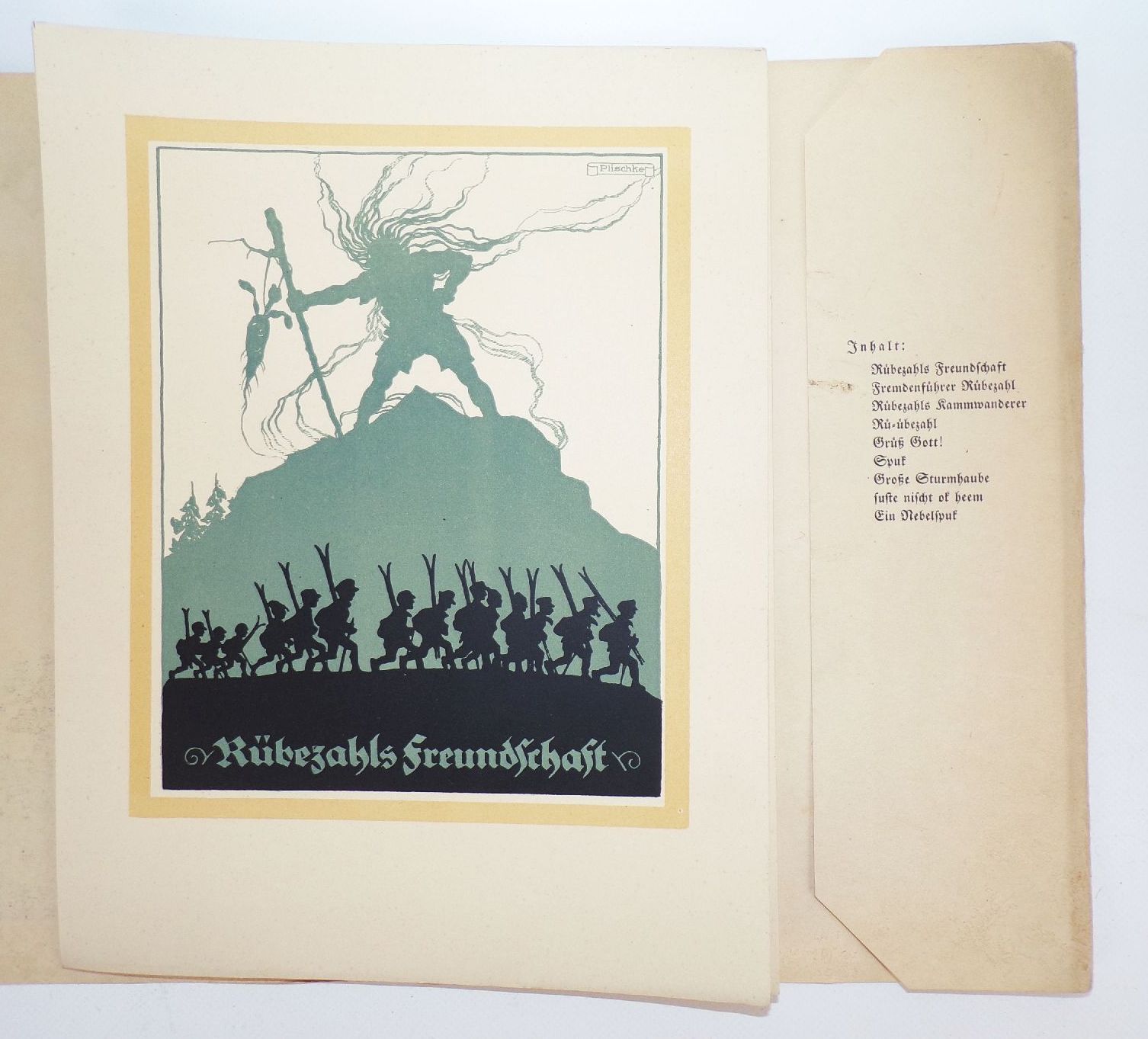Rübezahl Steinzeichnungen von Georg Plischke Werner Klotz Zittau 1930 er 