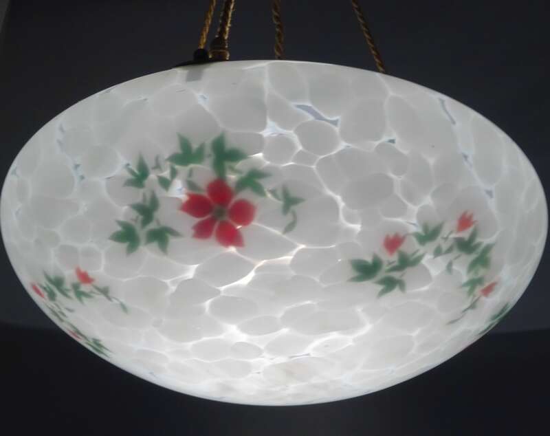 Schalenlampe Deckenlampe Marmor Optik 1920er 1930er Vintage Lampe Leuchte Wohnzimmer