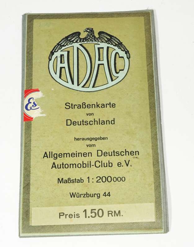 ADAC Straßenkarte Würzburg 44 Leinen Landkarte Mittelbach 