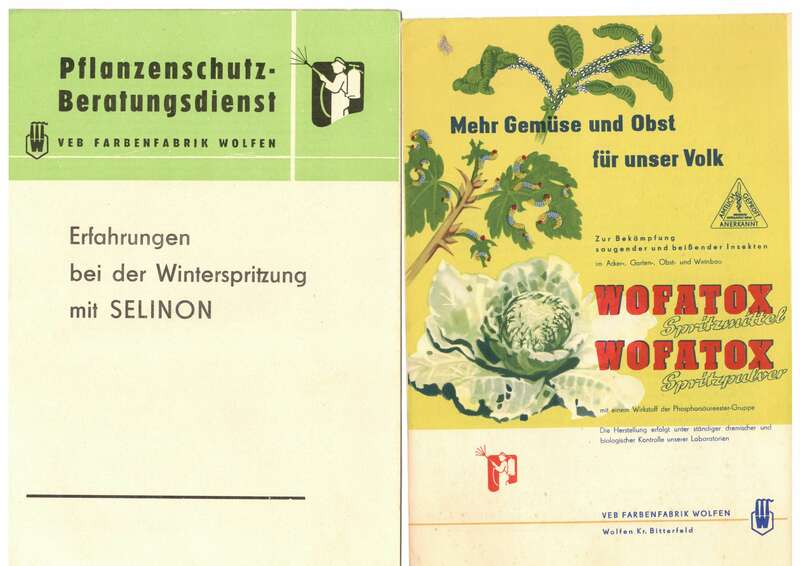 Wolfener Pflanzenschutz Schädling Bekämpfung Sammelmappe Wolfen Bitterfeld