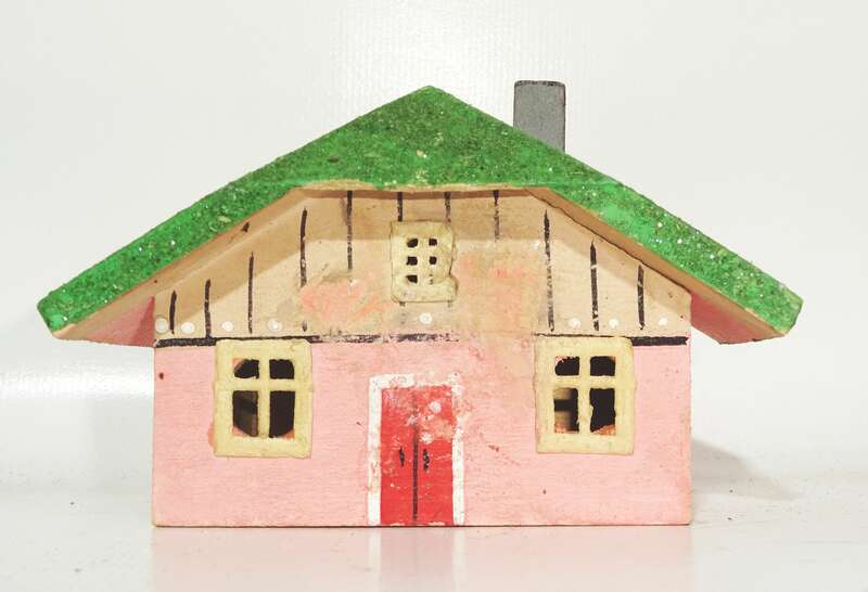 Alte Erzgebirge Häuser Kirche Holzhäuser Spielzeug Modellbau Deko