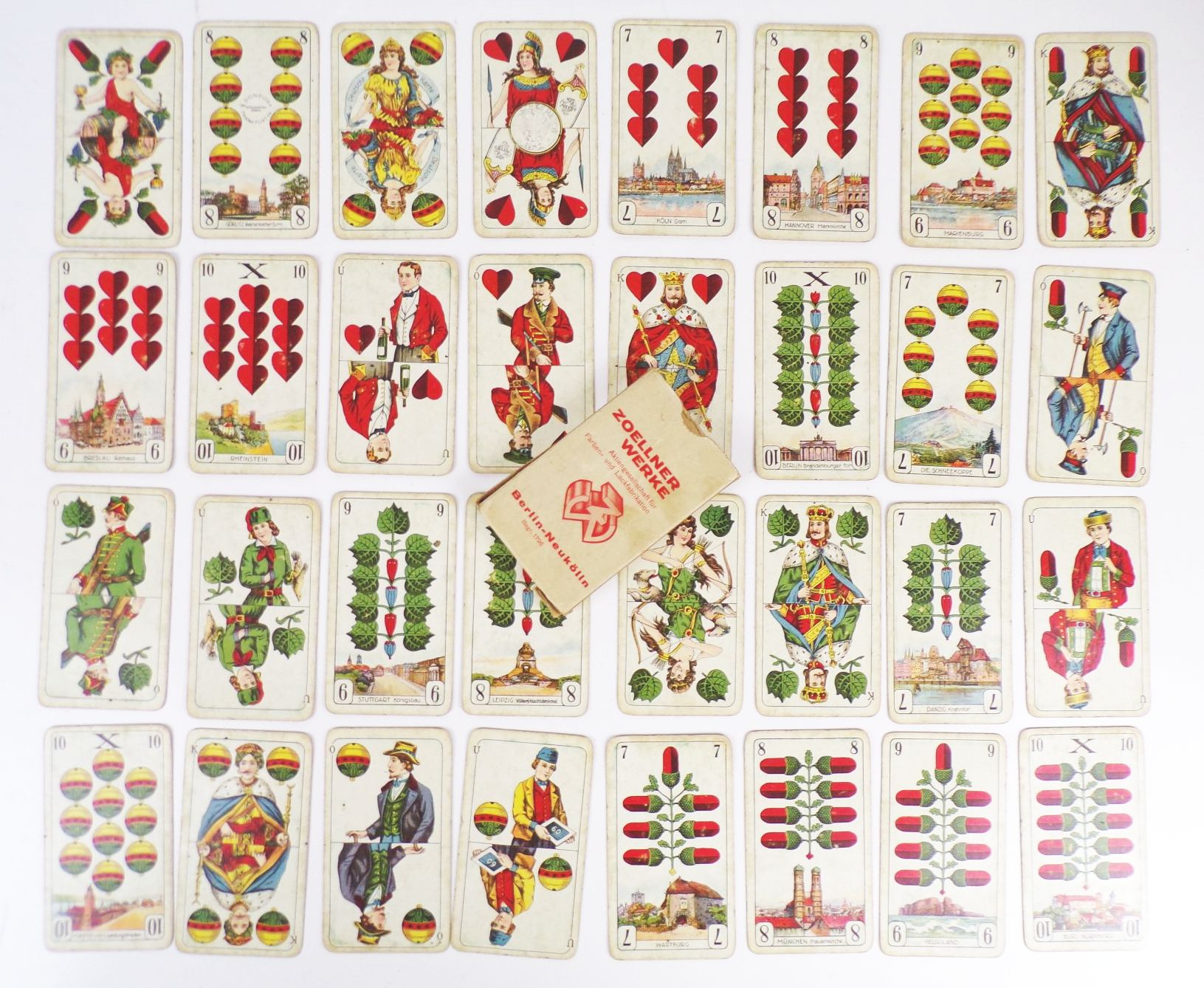 Alter Dondorf Kartenspiel Zoellner Werke Berlin Reklame Schneekoppe Danzig