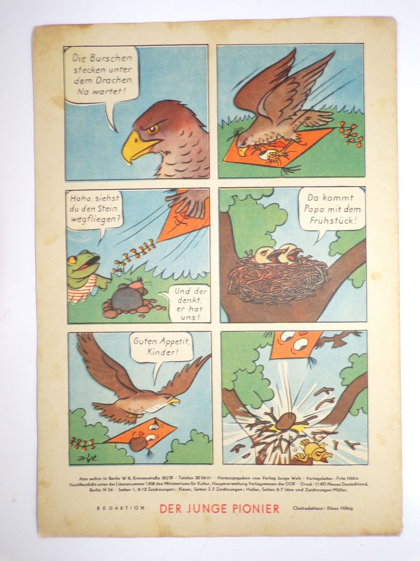 Atze Kinderzeitung 10 von 1957 Atze auf Bärenjagd