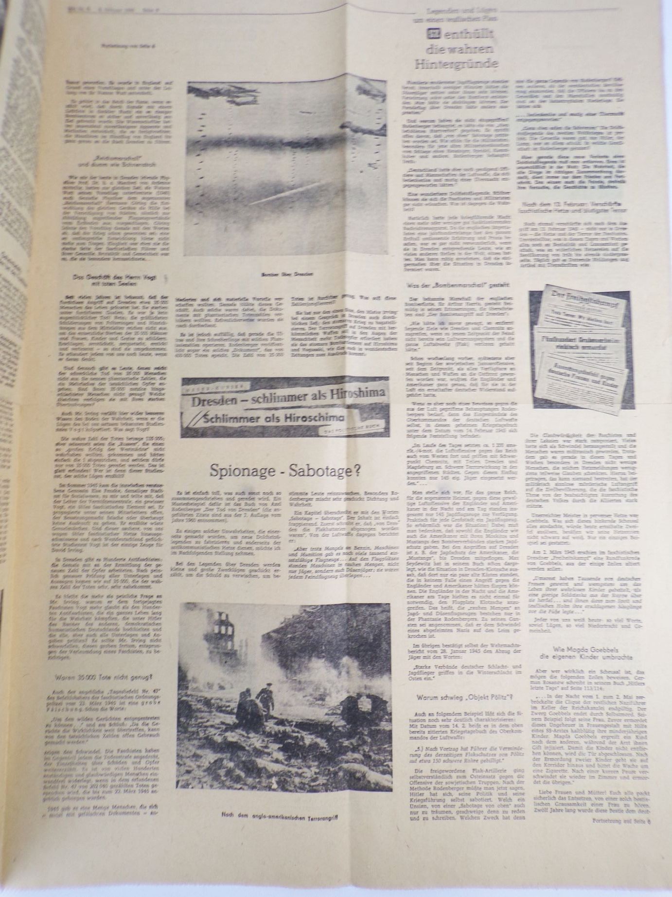 Wir Nr 6 Februar 1964 Dresden Legenden und Lügen Zerstörung SZ Bericht