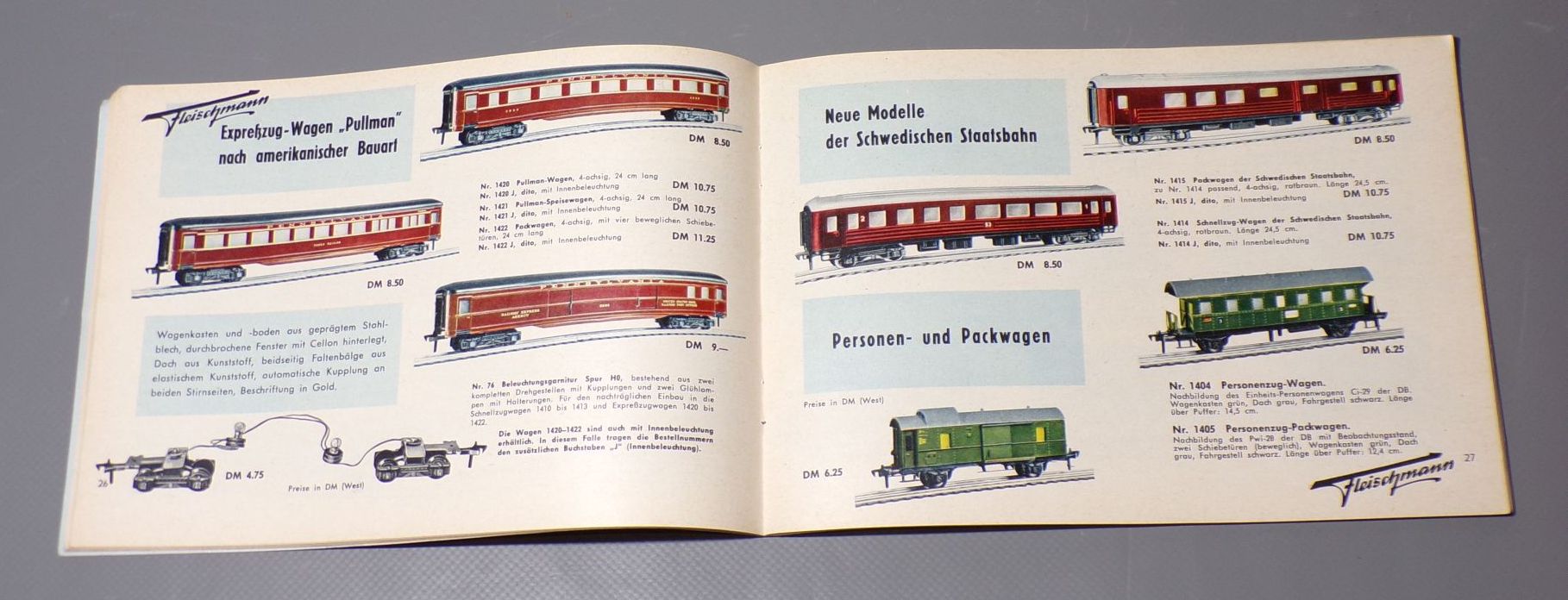 Fleischmann Katalog 1957 Modelleisenbahn 