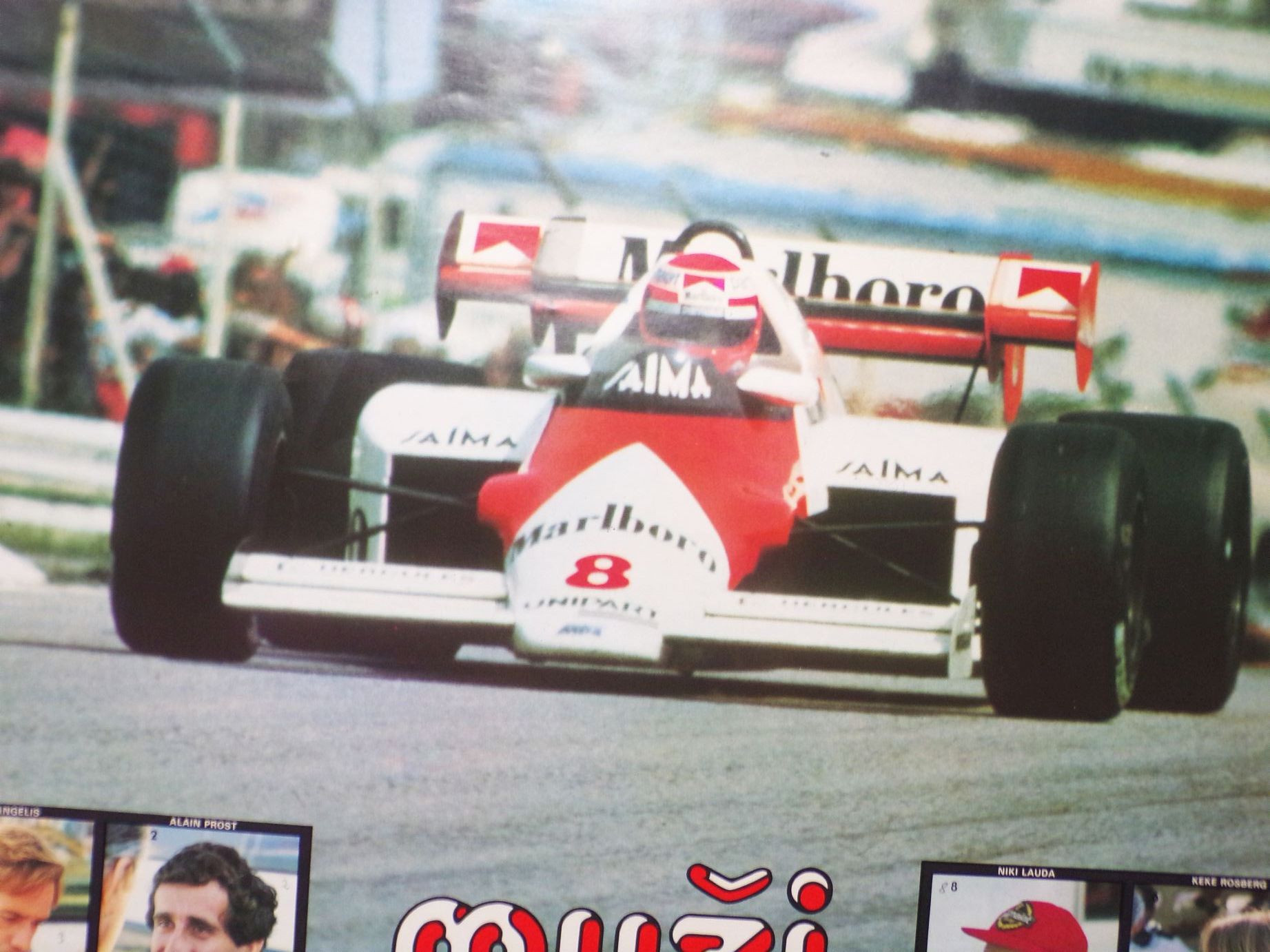 Altes Poster Formel 1 Muzi CSR Fahrer vintage 