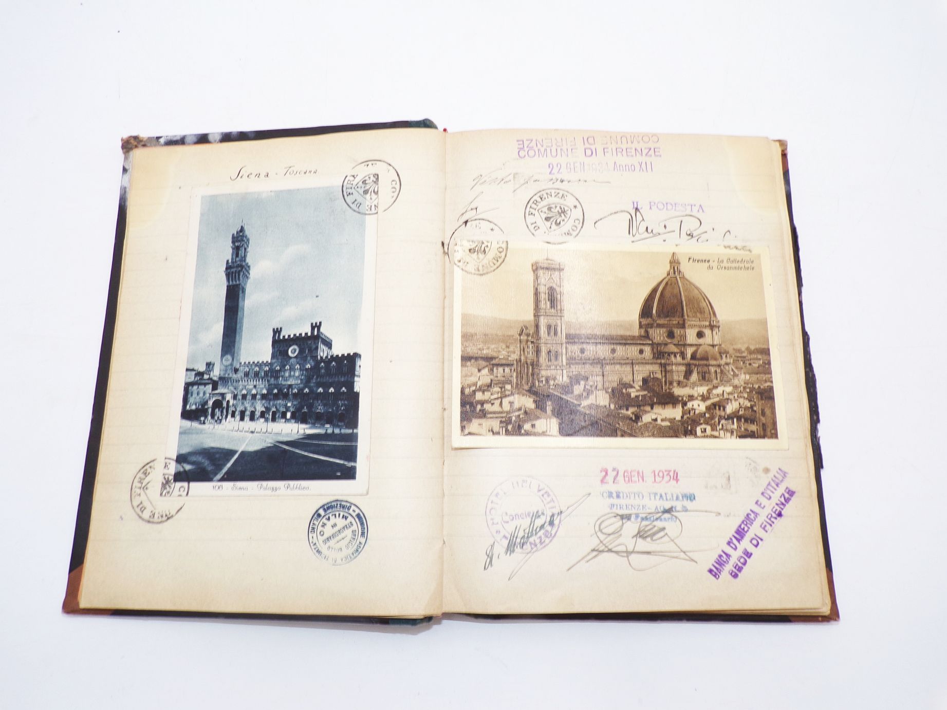 Reisetagebuch Italien 1933 Drittes Reich handgeschrieben mit Postkarten Fotos und Ausschnitten Reisetagebuch Italien 1933 Drittes Reich handgeschrieben mit Postkarten Fotos und Ausschnitten