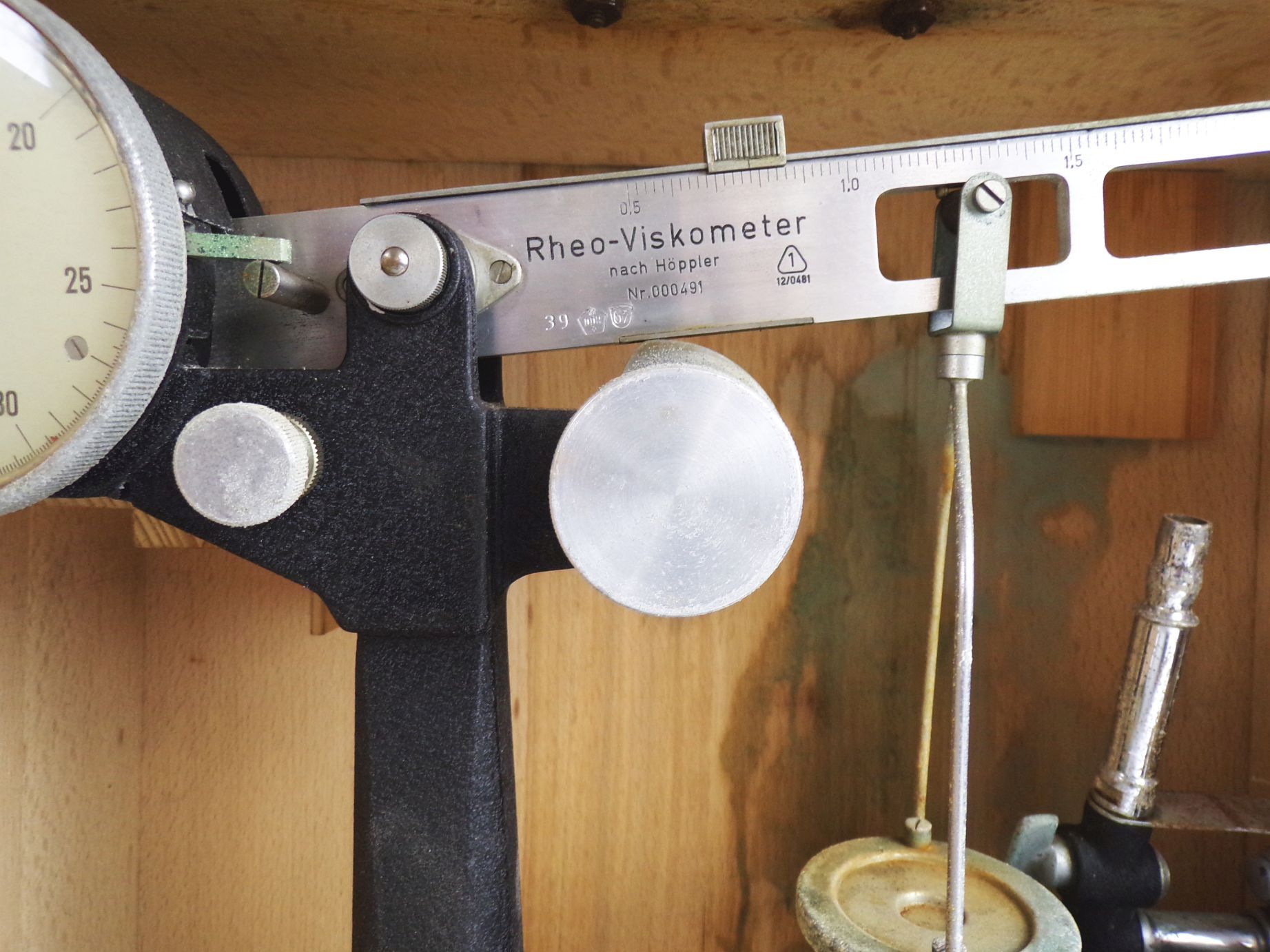 Rheo Viskometer nach Höppler Viscometer Holzkoffer DDR Meßgerät 