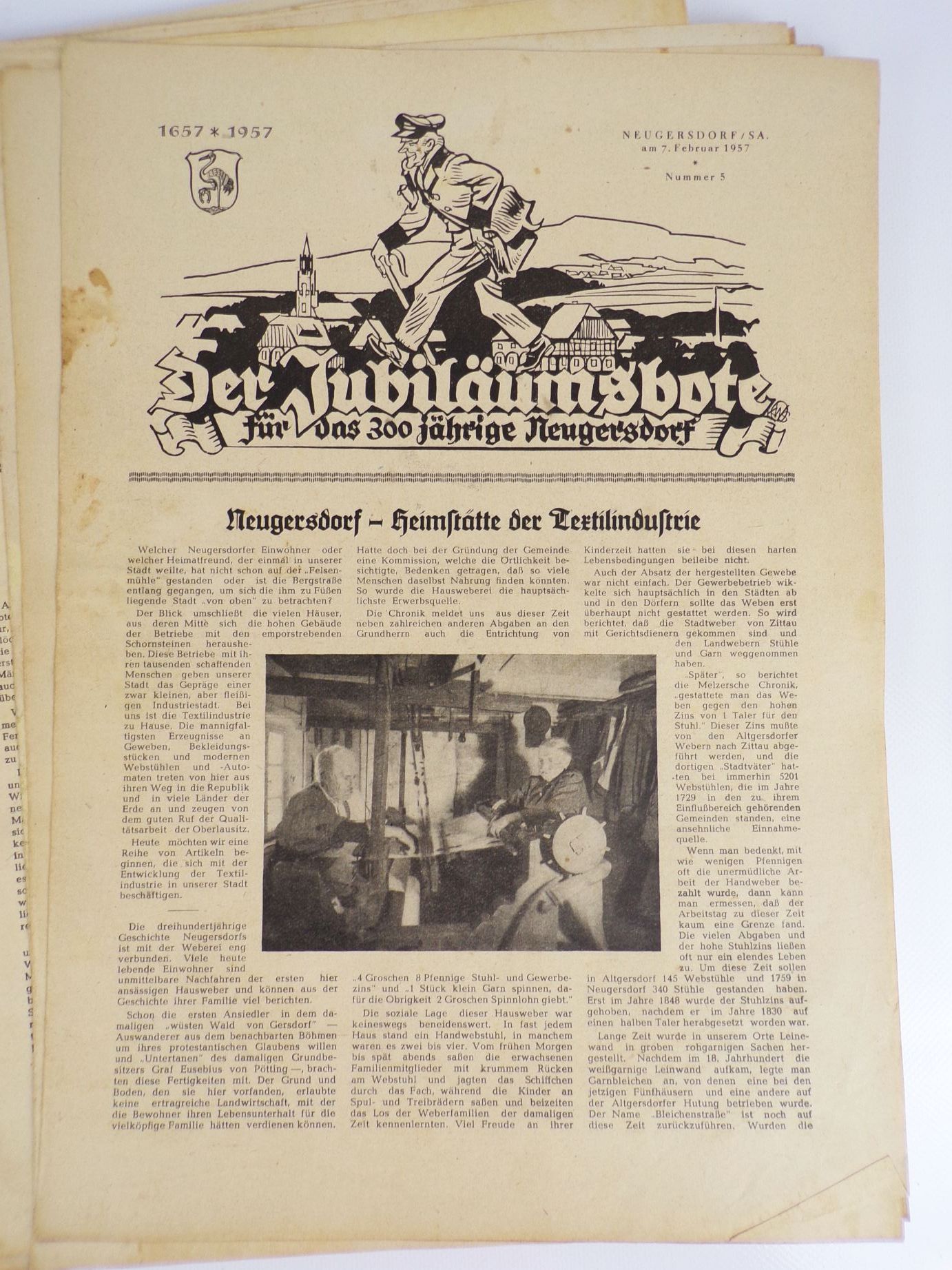 Der Jubiläumsbote für das 300jährige Neugersdorf Der Jubiläumsbote für das 300jährige Neugersdorf