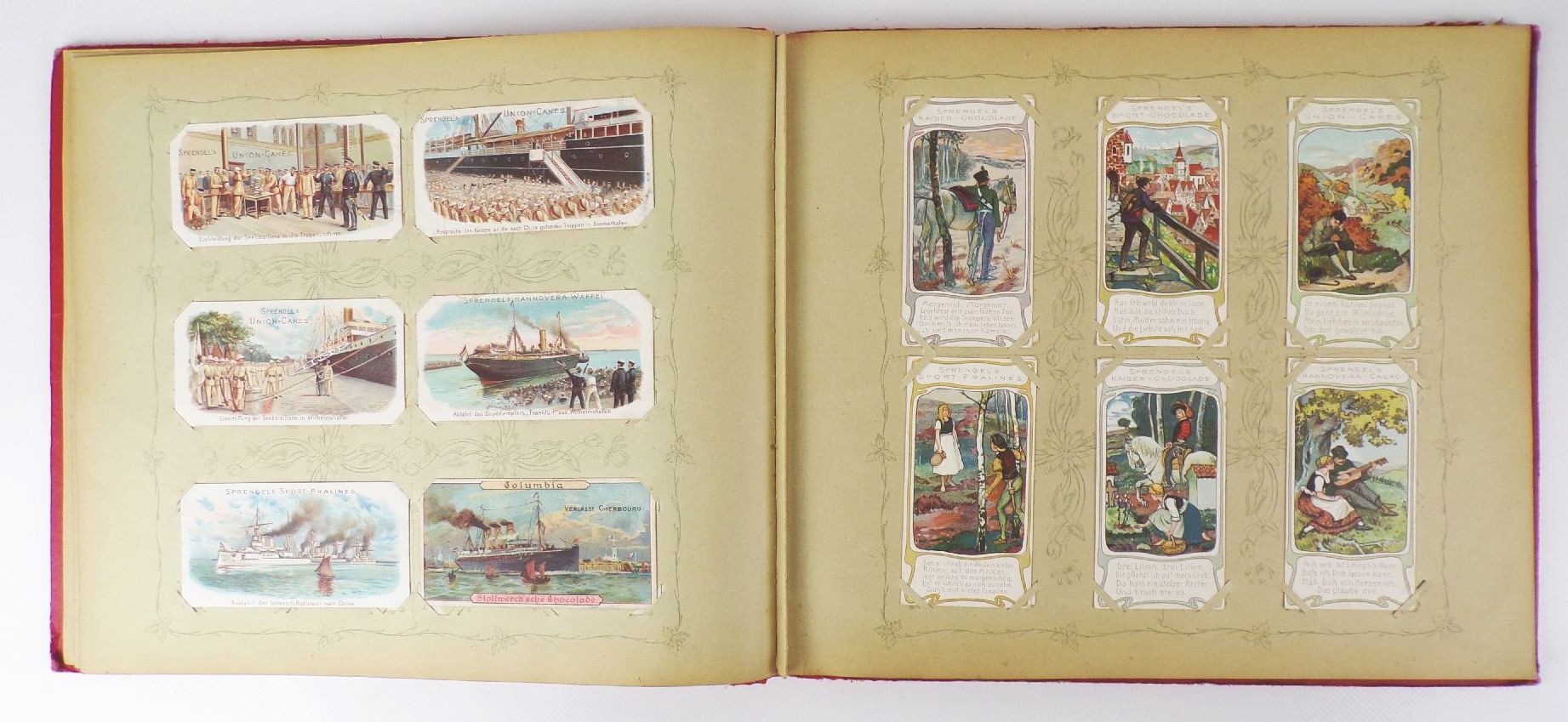 Sprengel Bilder Sammelbilderalbum um 1900 Kaufmannsbilder trading cards Sprengel Bilder Sammelbilderalbum um 1900 Kaufmannsbilder trading cards