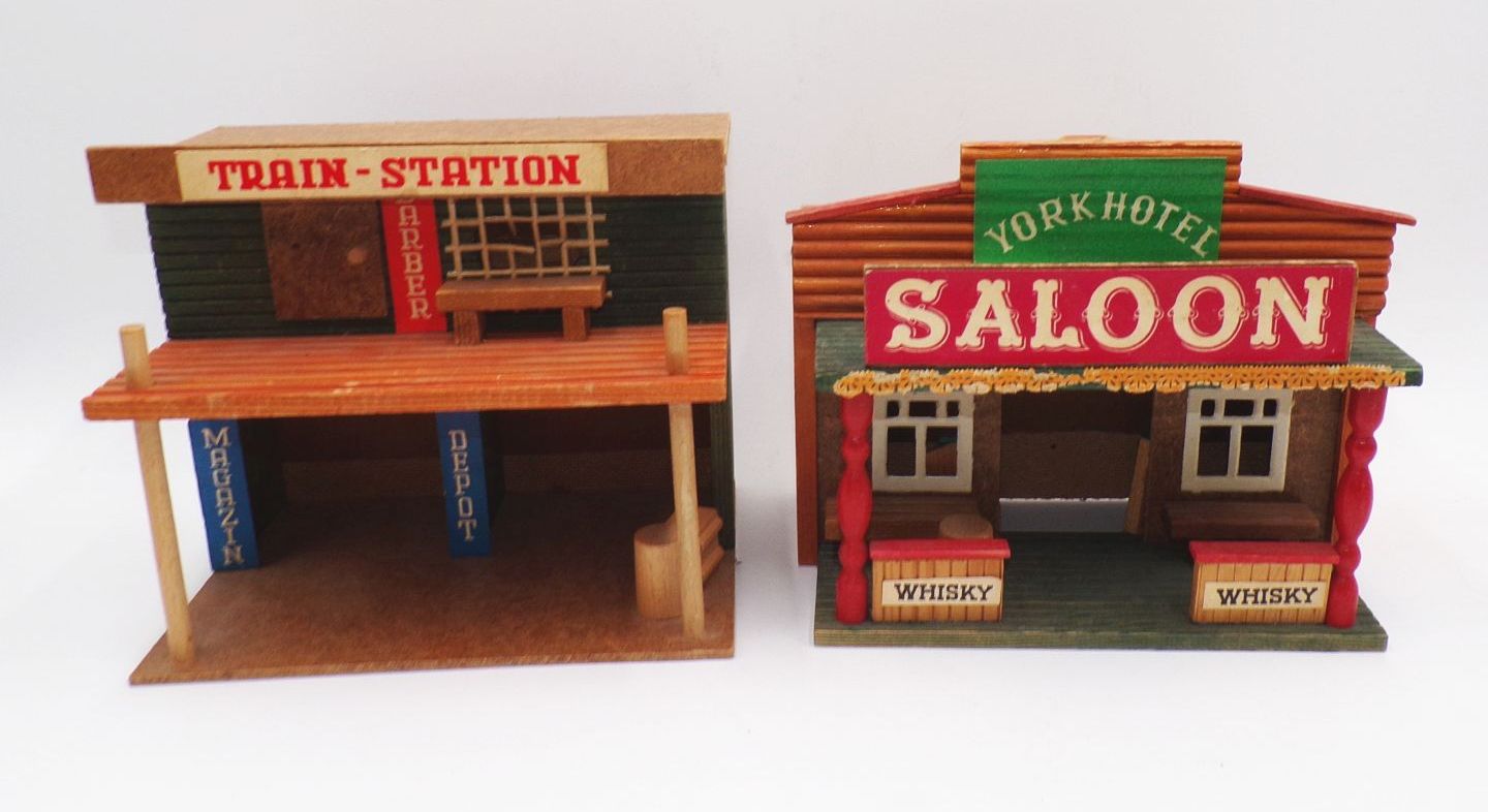Konvolut Wildwest Häuser Saloon DDR