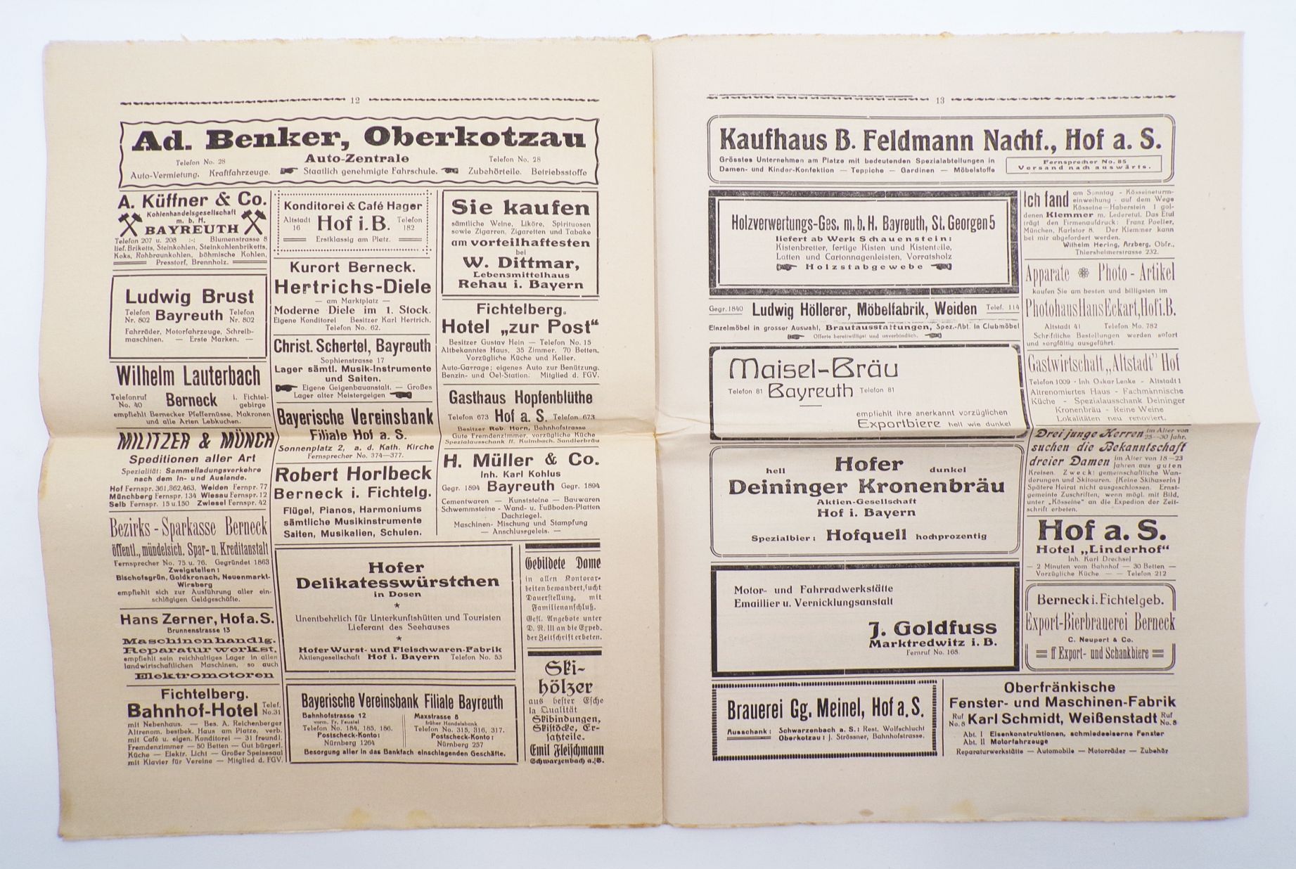 Das Fichtelgebirge Vereinszeitschrift des Fichtelgebirgs Vereins 1924