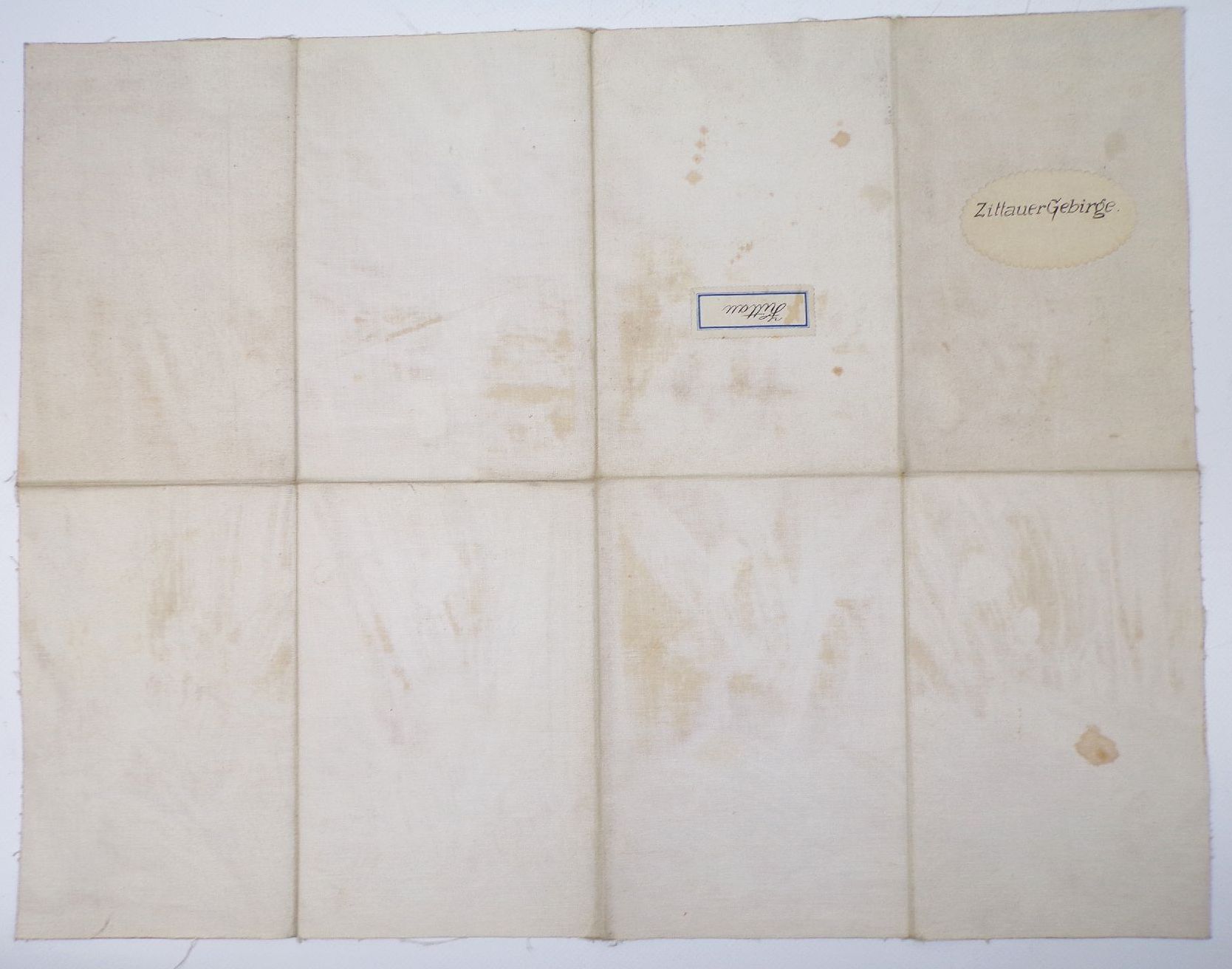 Alte Landkarte Zittauer Gebirge Leinenkarte Sachsen map Touristenkarte