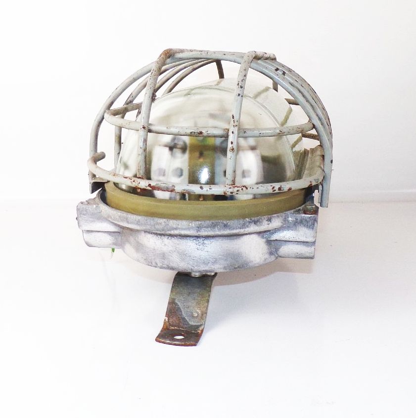 Alte Bunkerlampe Gitterleuchte Ex Geschützt E27 Loft Industrie Design Alte Bunkerlampe Gitterleuchte Ex Geschützt E27 Loft Industrie Design