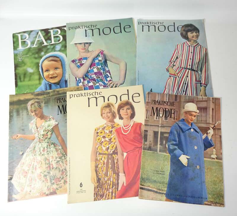 6 St. alte Handarbeit Mode Zeitschriften DDR  vintage 