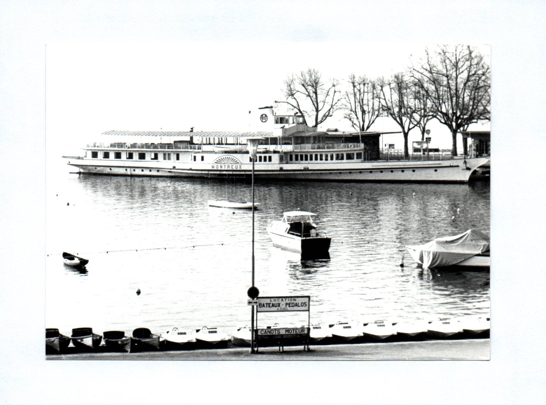 Foto Lausanne Ouchy Dampfer Montreux April 1965