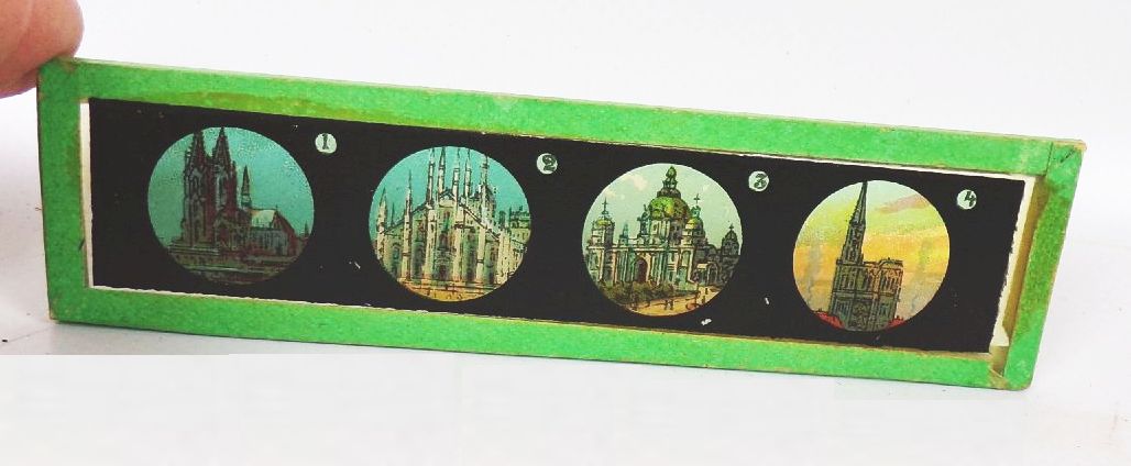 Carette Laterna Magica OVP Konvolut Glasplatten Bilder 35 mm Filme Nachlass