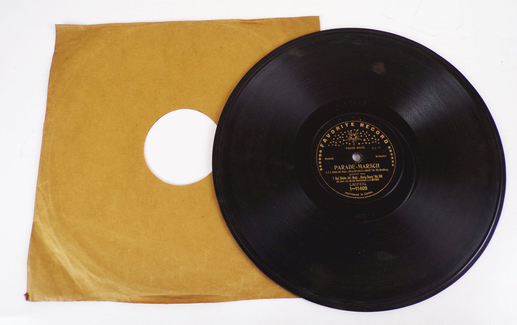 Schellack Parade Marsch 3 Sächsisches IR No 105 und 106 