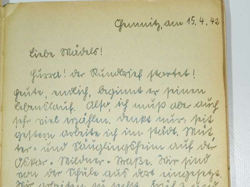 Handgeschriebenes Buch weiblicher RAD 1942 Rundbrief 