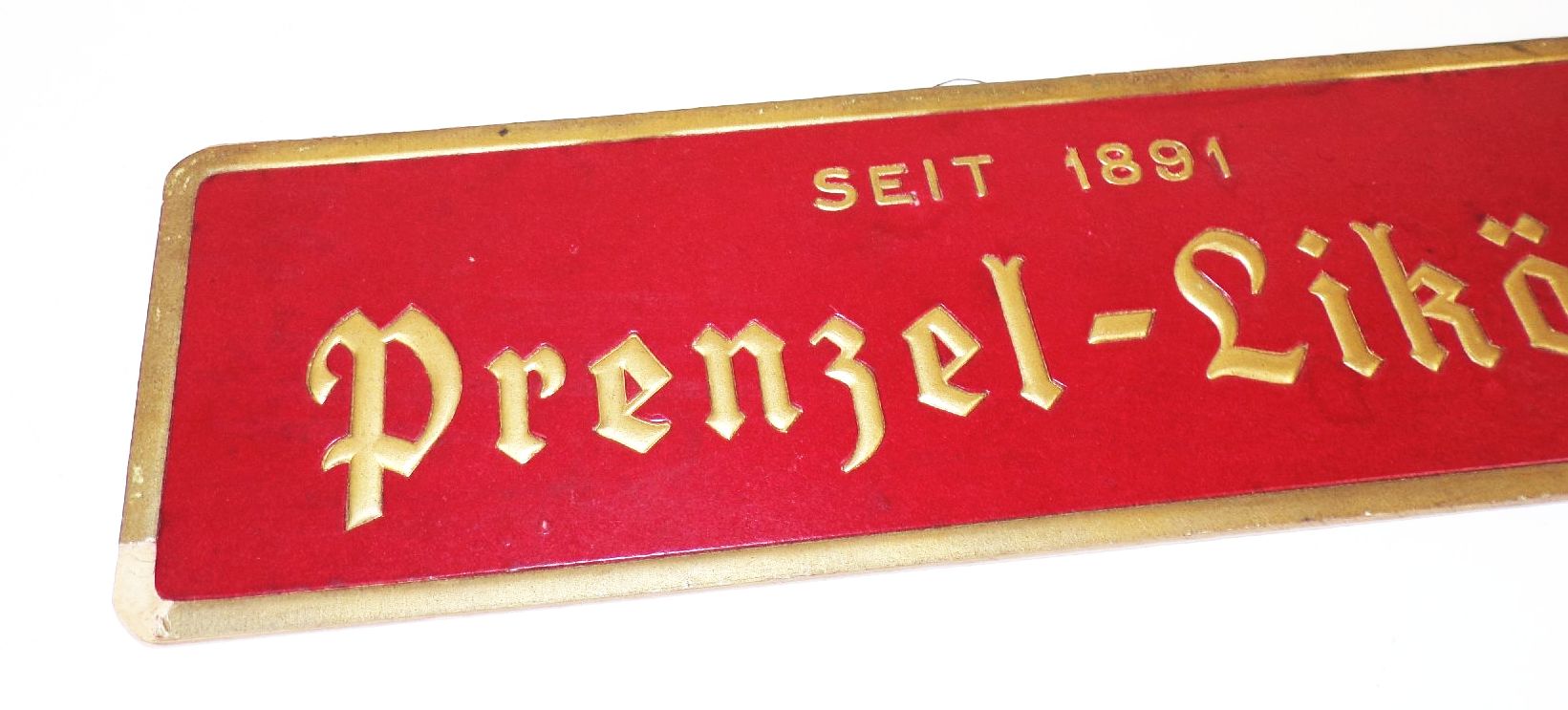 Altes Pappschild Prenzel Liköre seit 1891 Zittau Sachsen Spirituose 