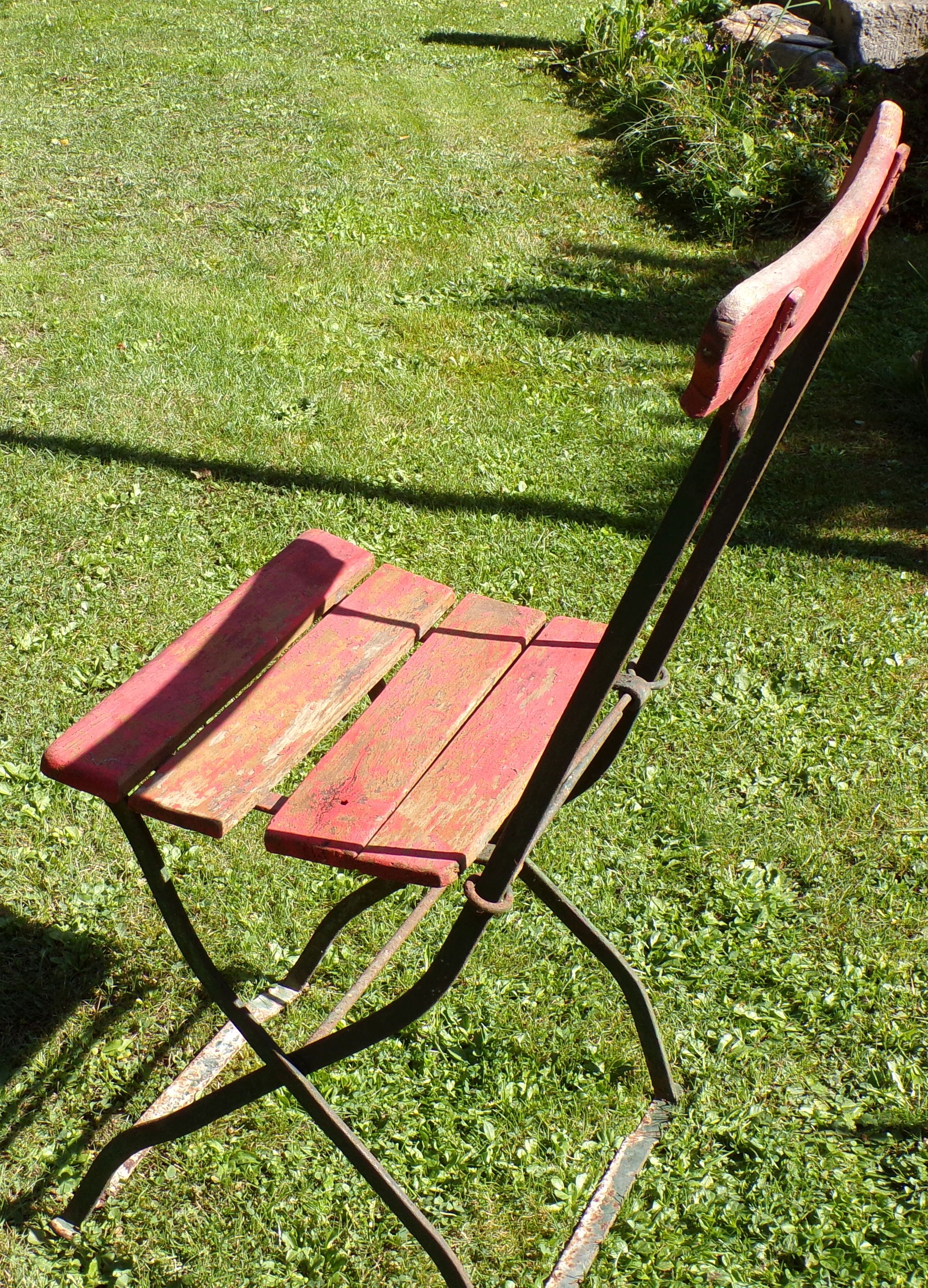 Alter Klappstuhl Biergartenstuhl Gartenstuhl Vintage Deko 