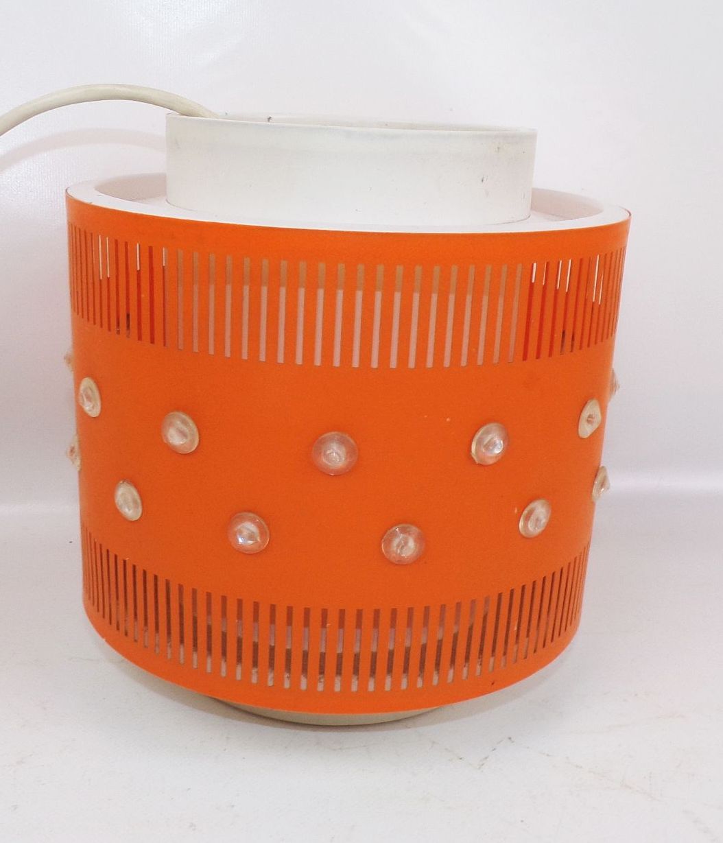 DDR Deckenleuchte Weiss Orange E27 Pendellampe Retro Lampe 