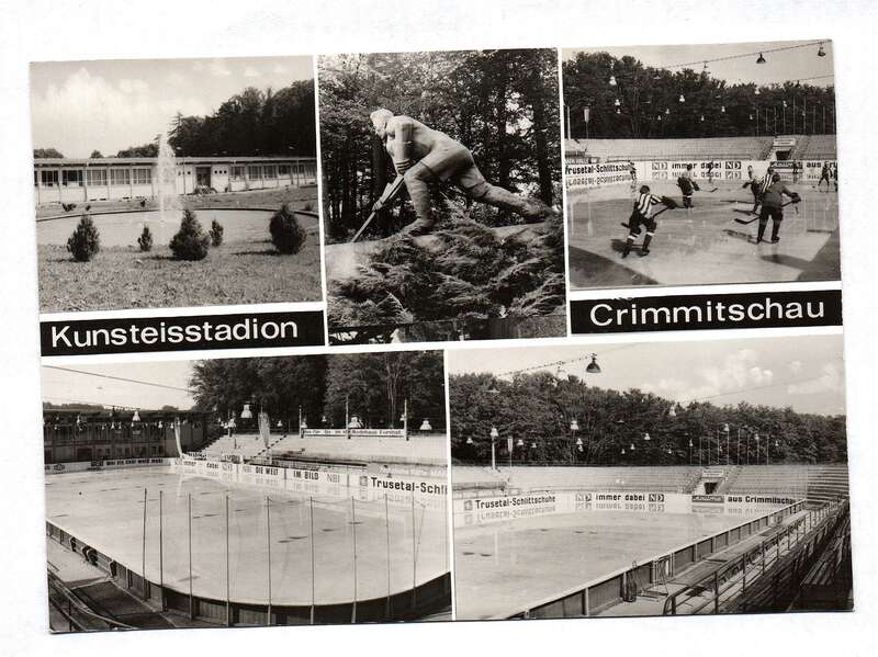 Foto Ansichtskarte Crimmitschau Kunsteisstadion