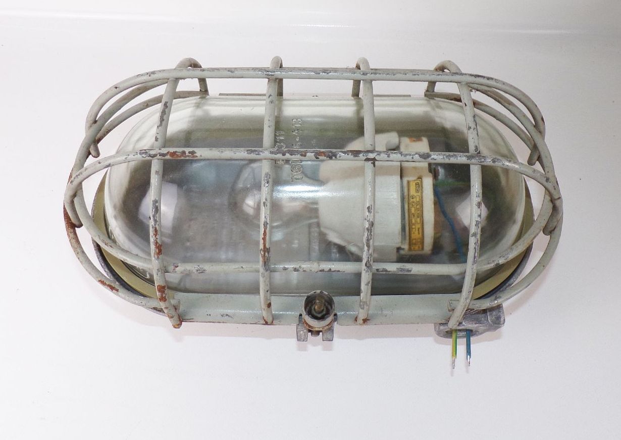 Alte Kellerlampe Bunkerlampe Gitter E27 Ex Loft Industrie Design Alte Kellerlampe Bunkerlampe Gitter E27 Ex Loft Industrie Design