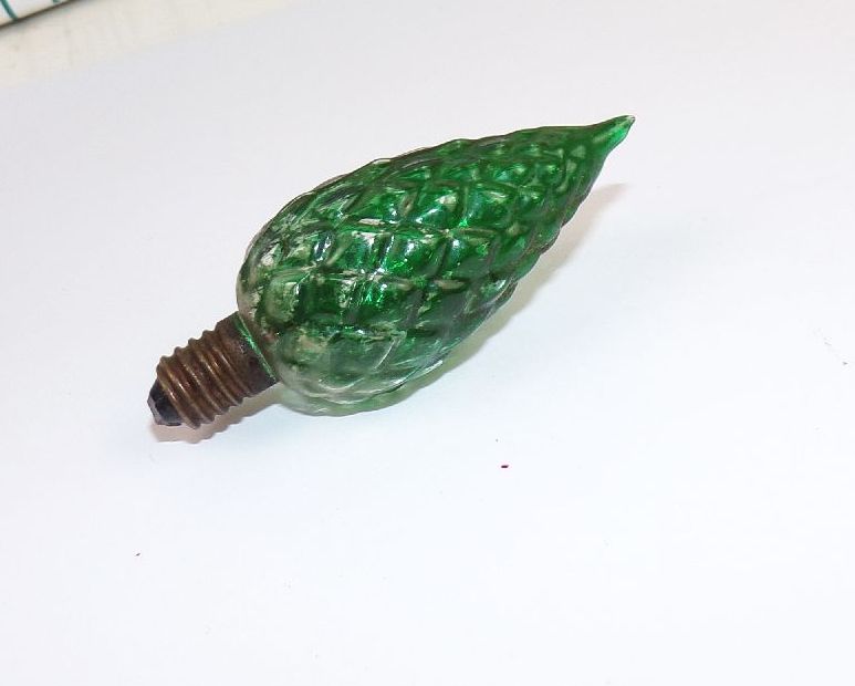 Alte Glühlampe 6 Stück Farbe Beleuchtung mit Spitze Uralt Christbaumschmuck 