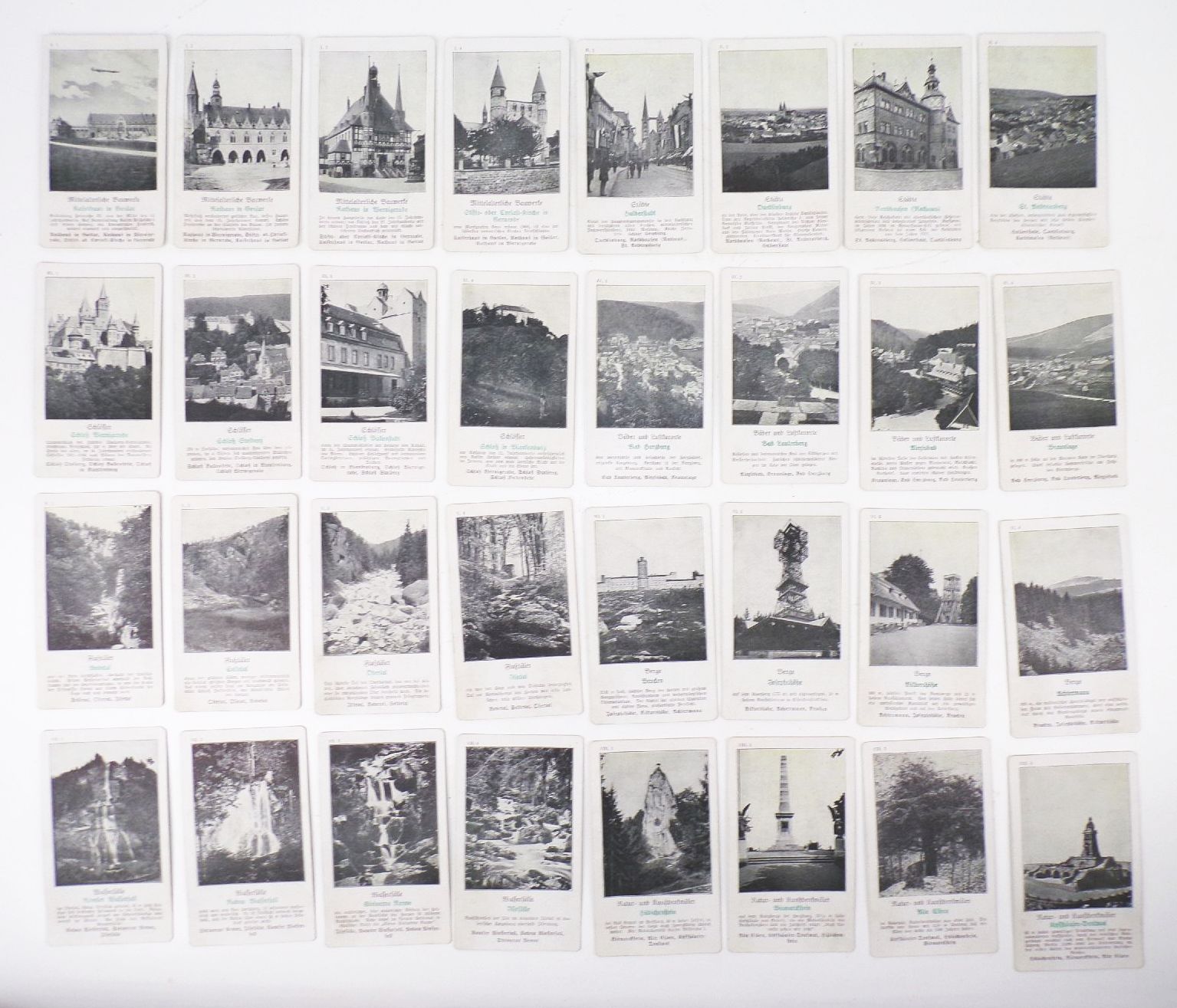 Durch den Harz Ein Quartettspiel Jos Scholz Mainz um 1930 altes Kartenspiel