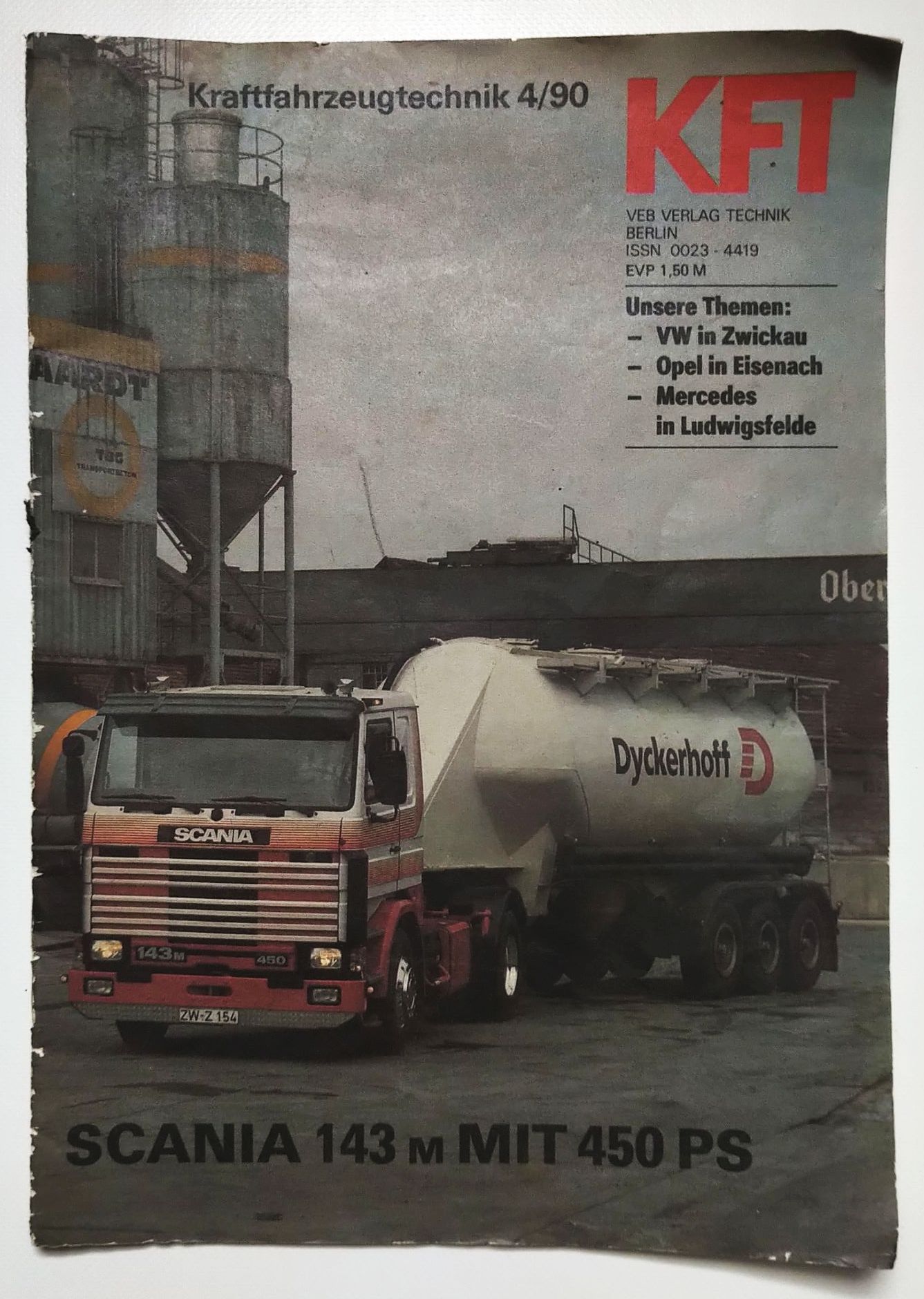 Zeitschrift KFT Nr 4 SCANIA 143 MIT LKW 1990 Kraftfahrzeugtechnik Zeitschrift KFT Nr 4 SCANIA 143 MIT LKW 1990 Kraftfahrzeugtechnik