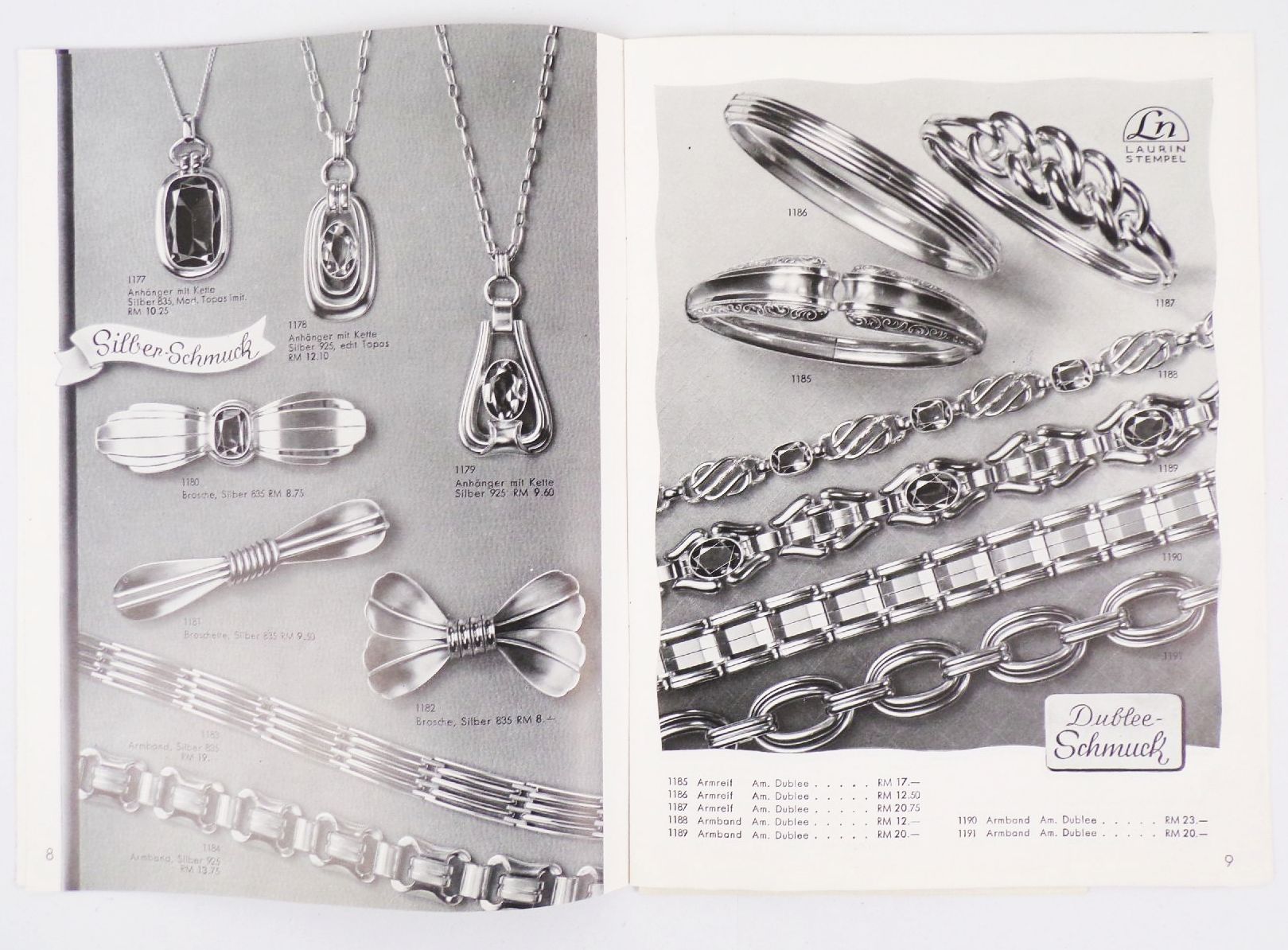 Laurin Schmuck Katalog 1939
