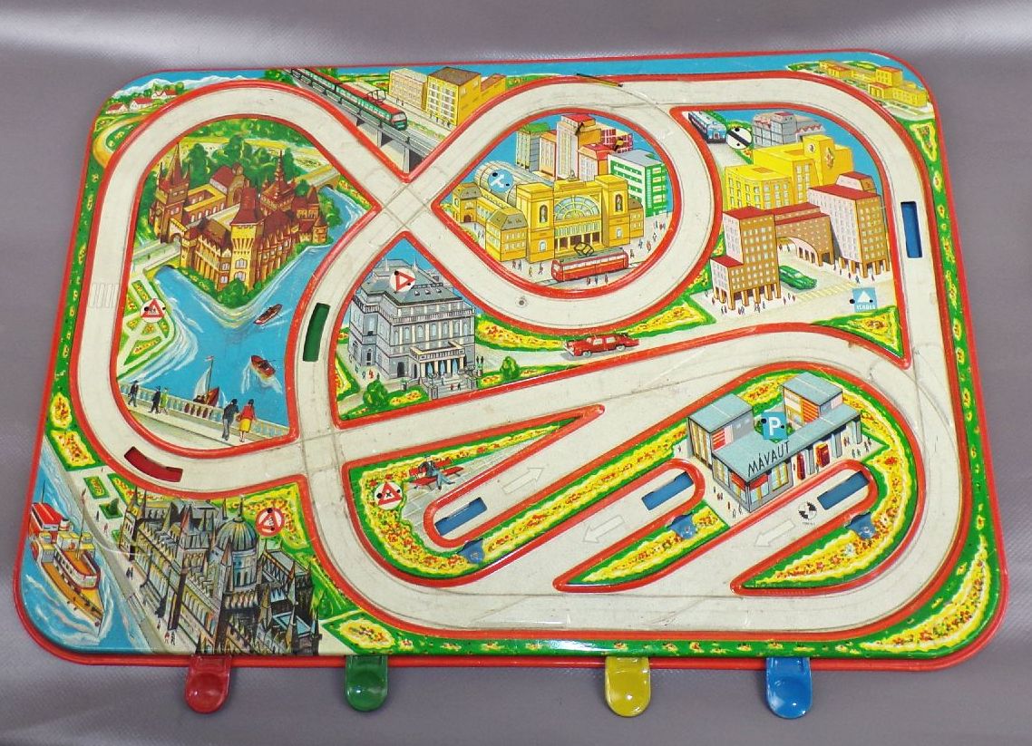 DDR Autobahn Rennbahn Blechspielzeug Autos Ungarn 