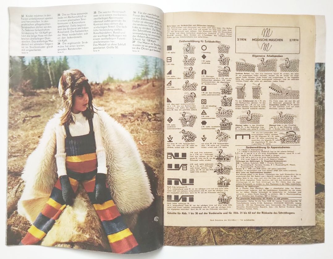 Modische Maschen Winter 1974 Nr 3 mit Schnittmuster DDR Modezeitschrift Modische Maschen Winter 1974 Nr 3 mit Schnittmuster DDR Modezeitschrift