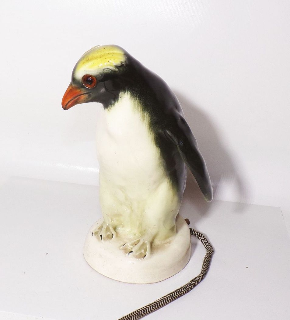 Alter Rauchverzehrer Pinguin Porzellan 