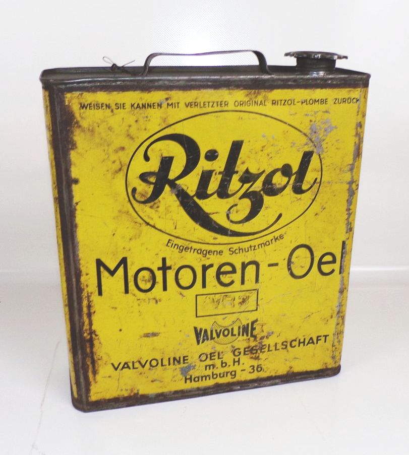 Alte Öldose Ritzol Valvoline Kanister Blechdose Reklame Sammler