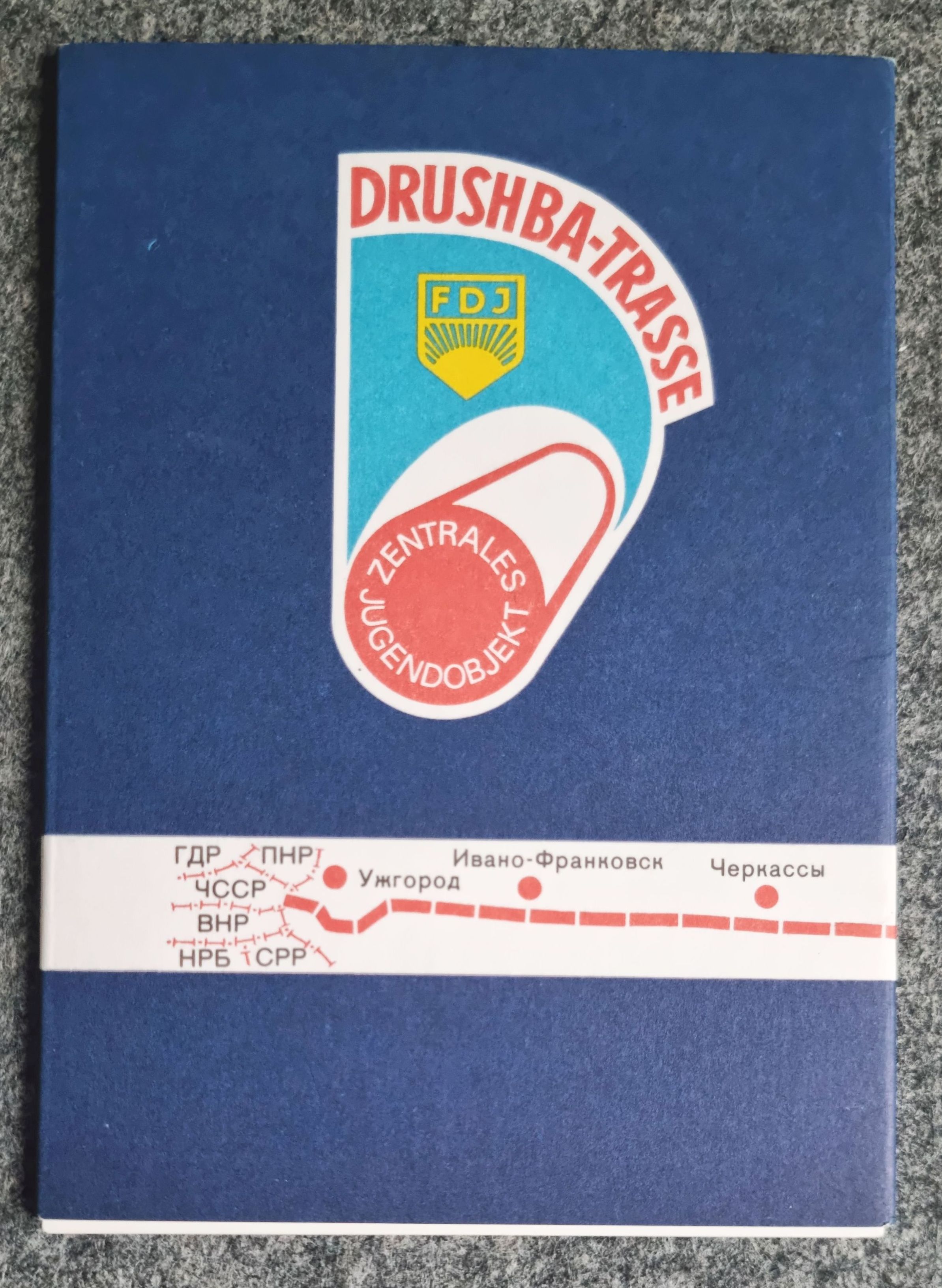 Leporello Drushbar Trasse mit 10 Ansichtskarten Leporello Drushbar Trasse mit 10 Ansichtskarten