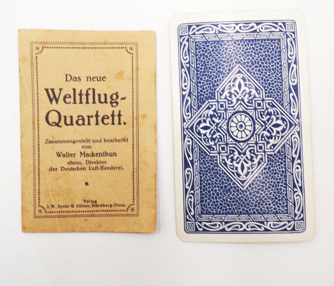 Das neue Weltflug Quartett Walter Mackenthun Spear und Söhne Nürnberg 