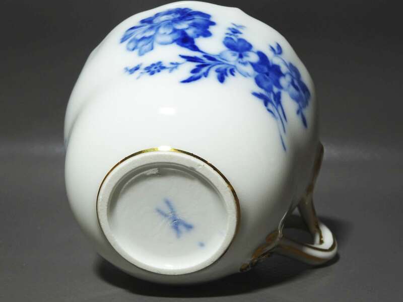 Meissen Mokka Gedeck 2teilig Indische Malerei 