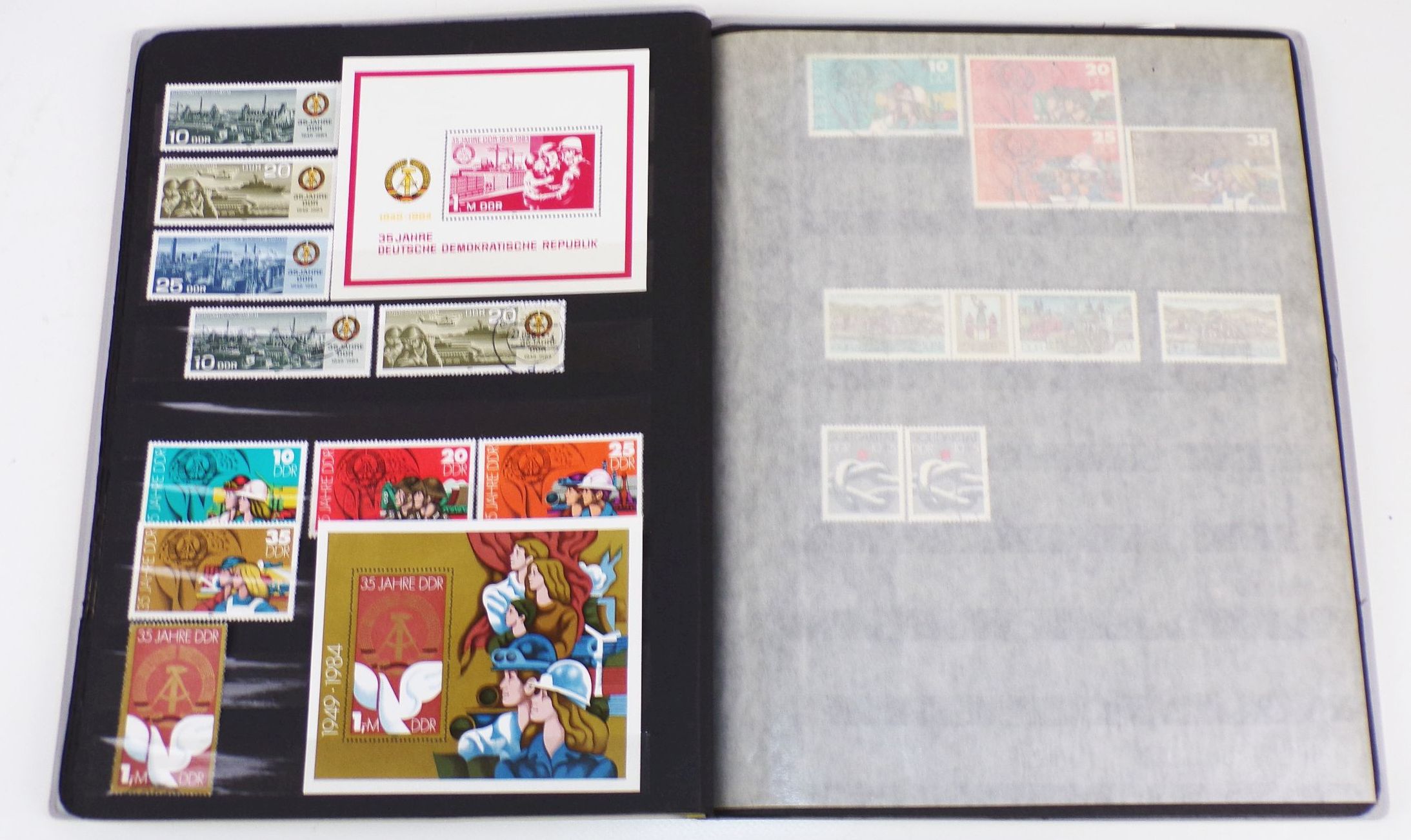 Briefmarken Sammlung Schwerpunkt DDR wenig BRD kaum Ausland 31 Alben 