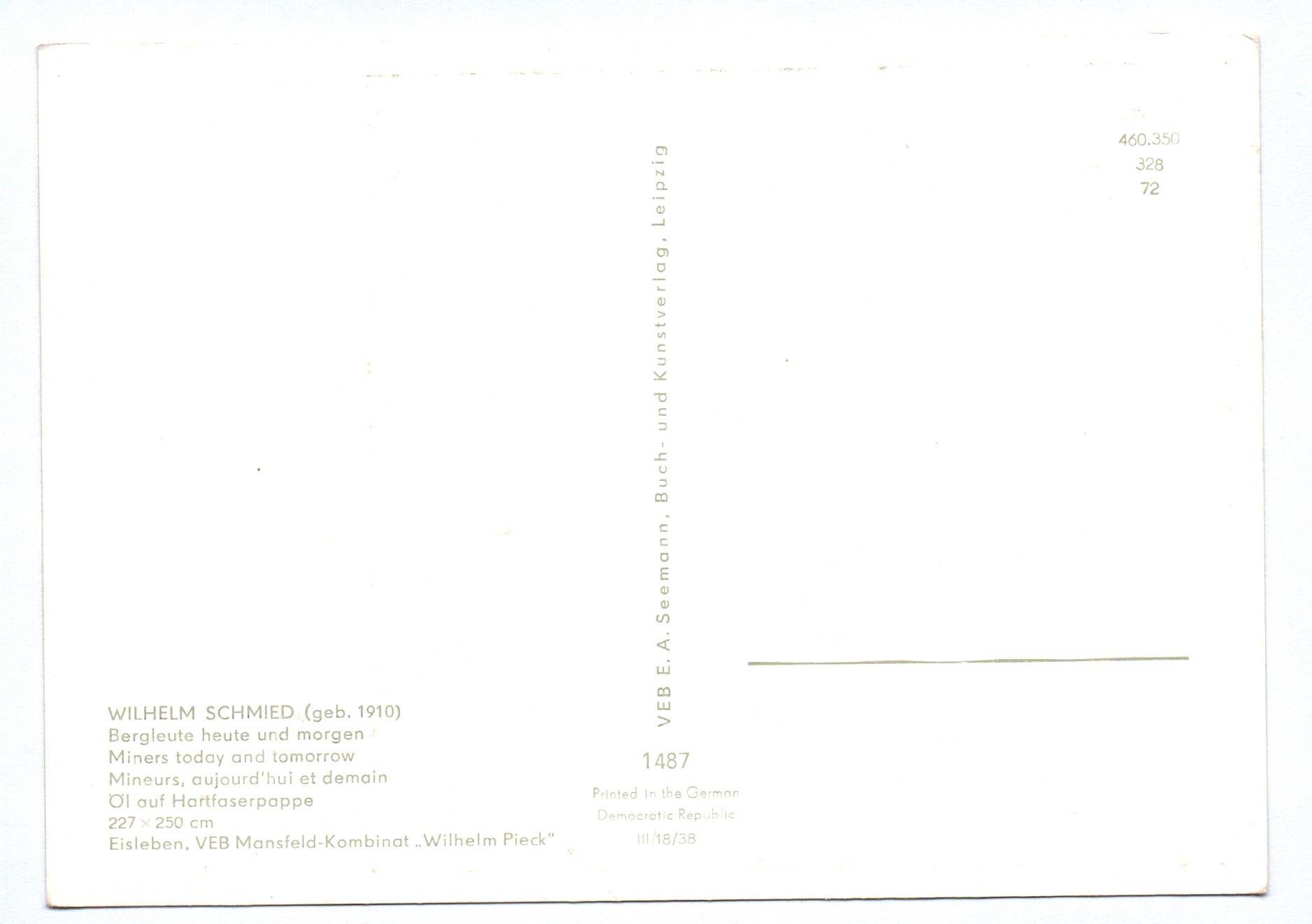 Künstler Ak Wilhelm Schmied Bergleute heute und morgen Kunst