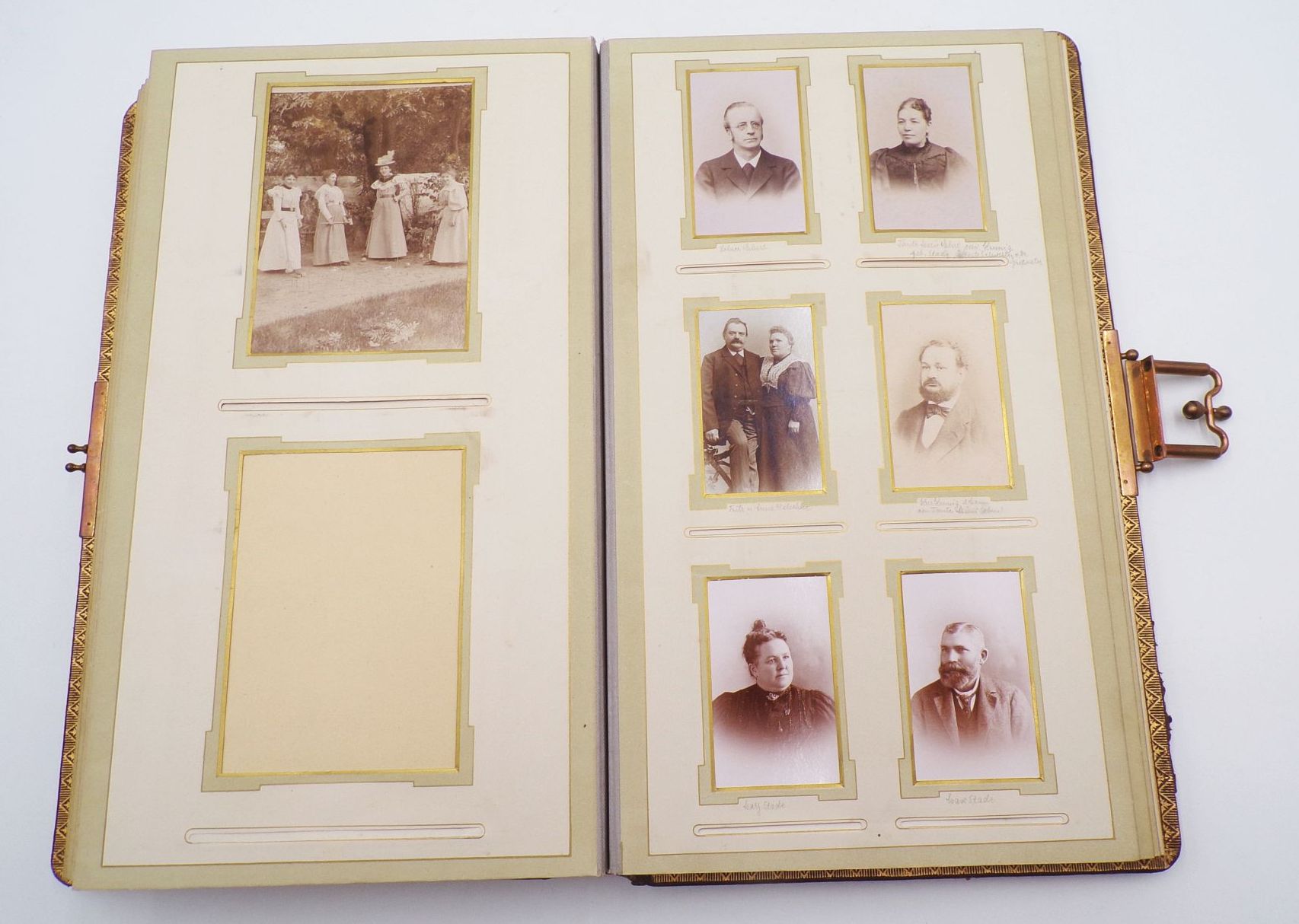 Altes Familien Fotoalbum Stade 1895 Prachteinband