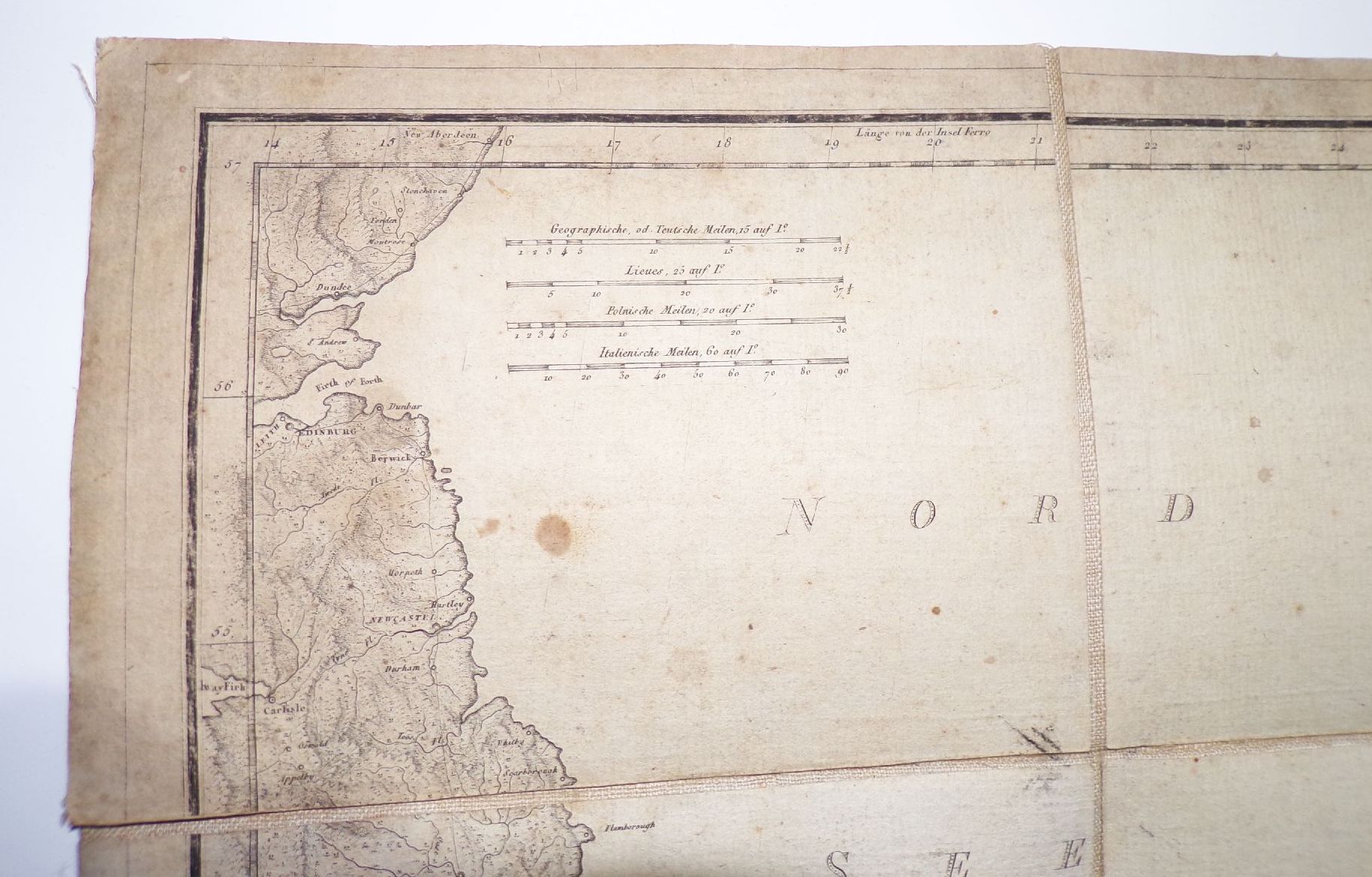 Landkarte Politisch Statistische Charte Champion und Baumann Leipzig um 1850