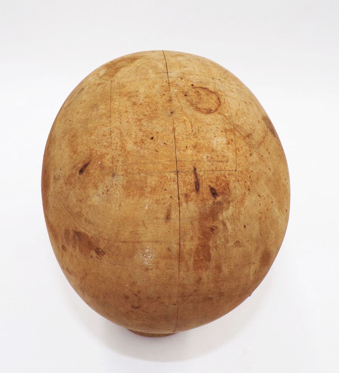 Alter Perückenkopf Lou Per Holz Vintage Deko